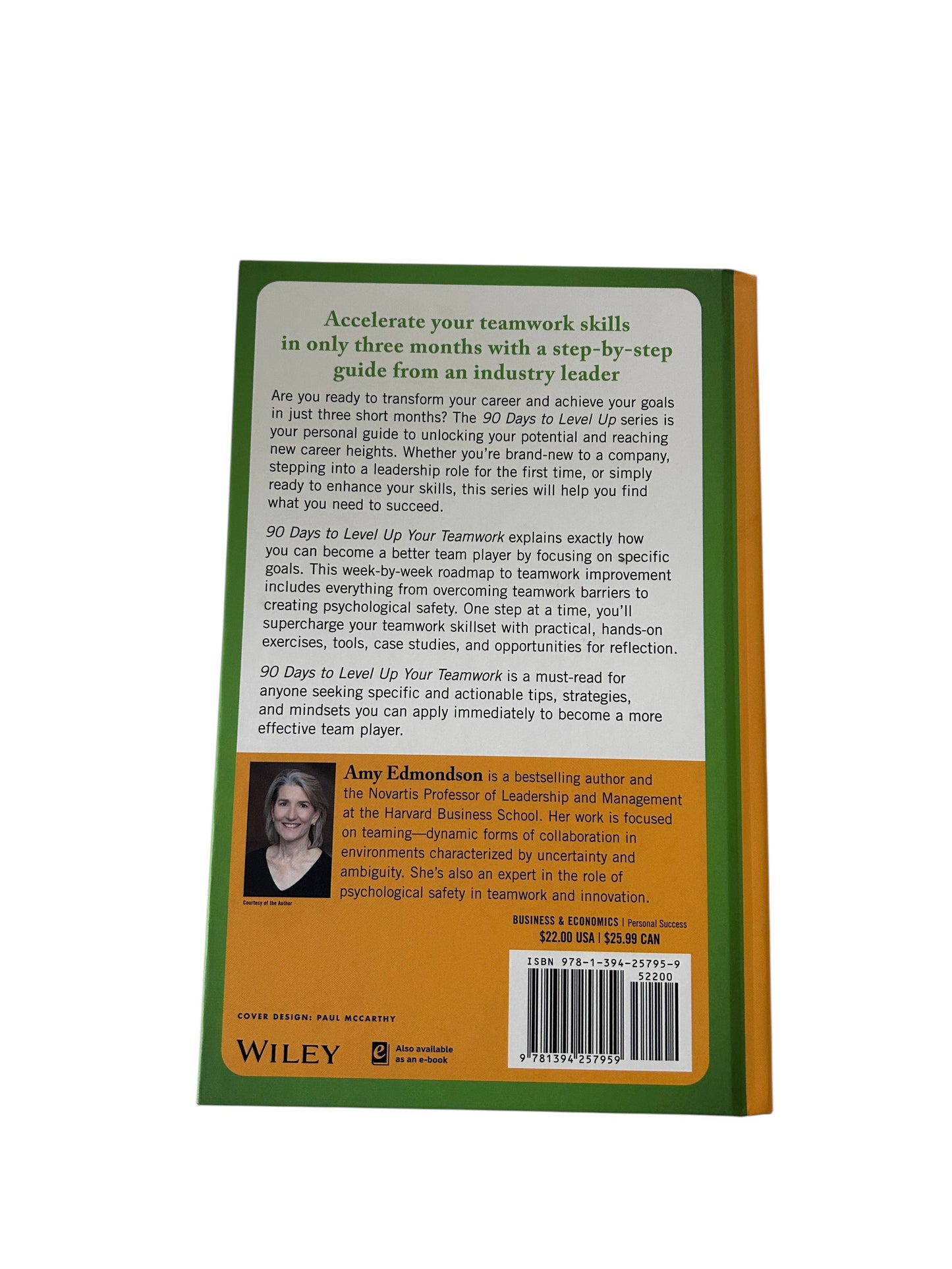 Business and leadership book on teamwork improvement by bestselling author Amy Edmondson.