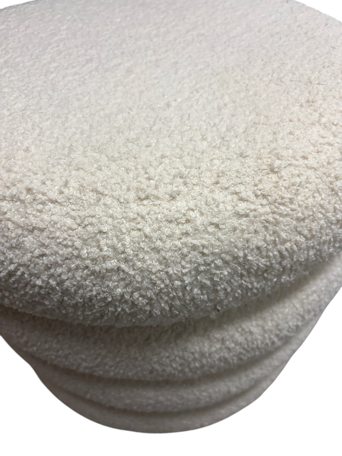 Wayfair white round ottoman with storage.