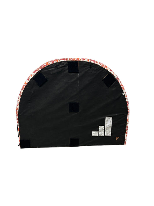 Dormify x Roller Rabbit limited-edition pink and orange twin headboard with charging port.
