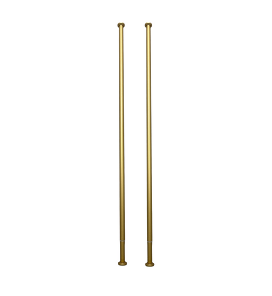 2 adjustable gold curtain rods.
