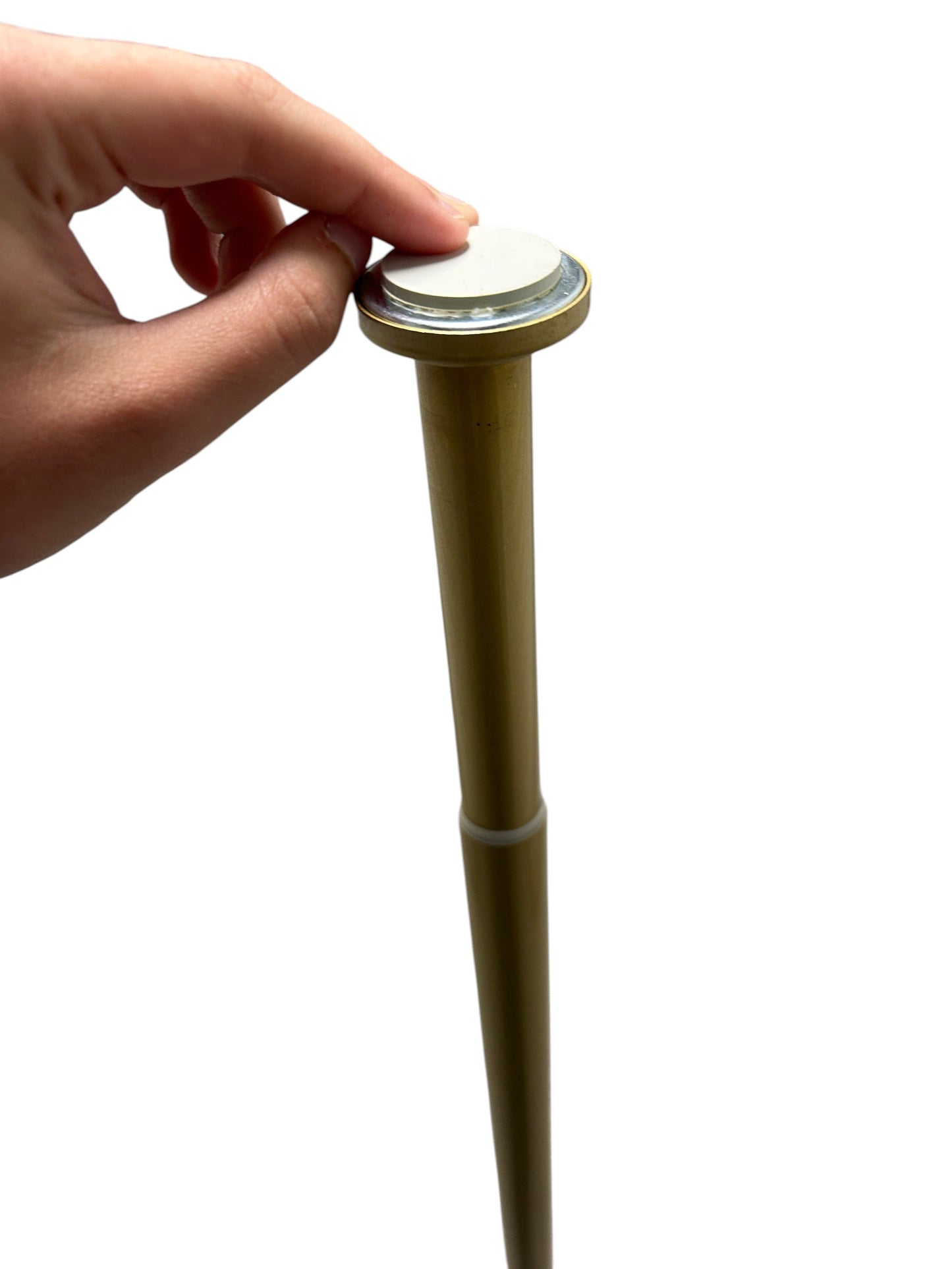 2 adjustable gold curtain rods.