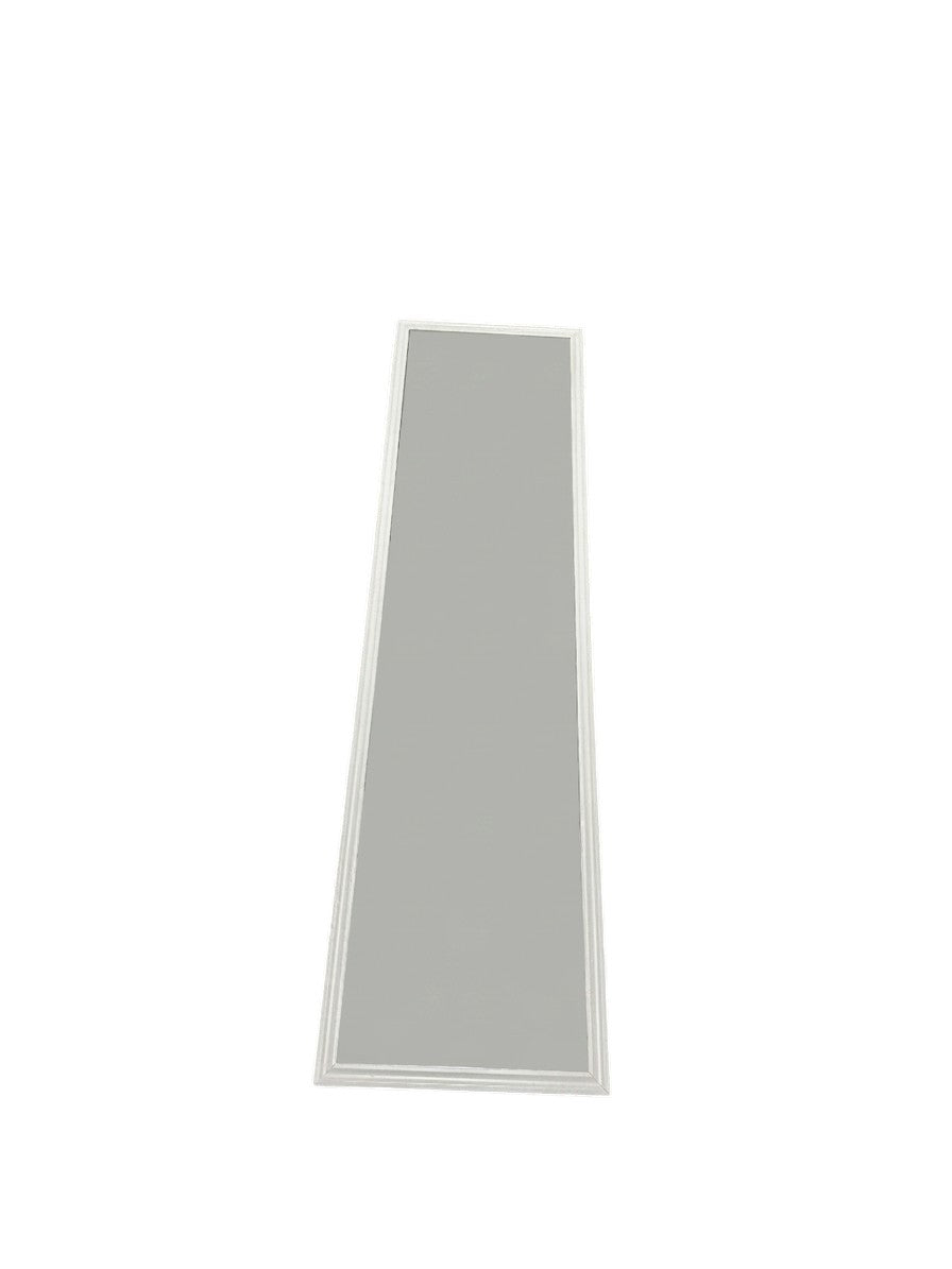 Target full-length standing floor mirror with a white frame.