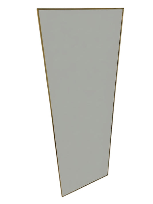 Wayfair full-length rectangular floor mirror with a gold metal frame.