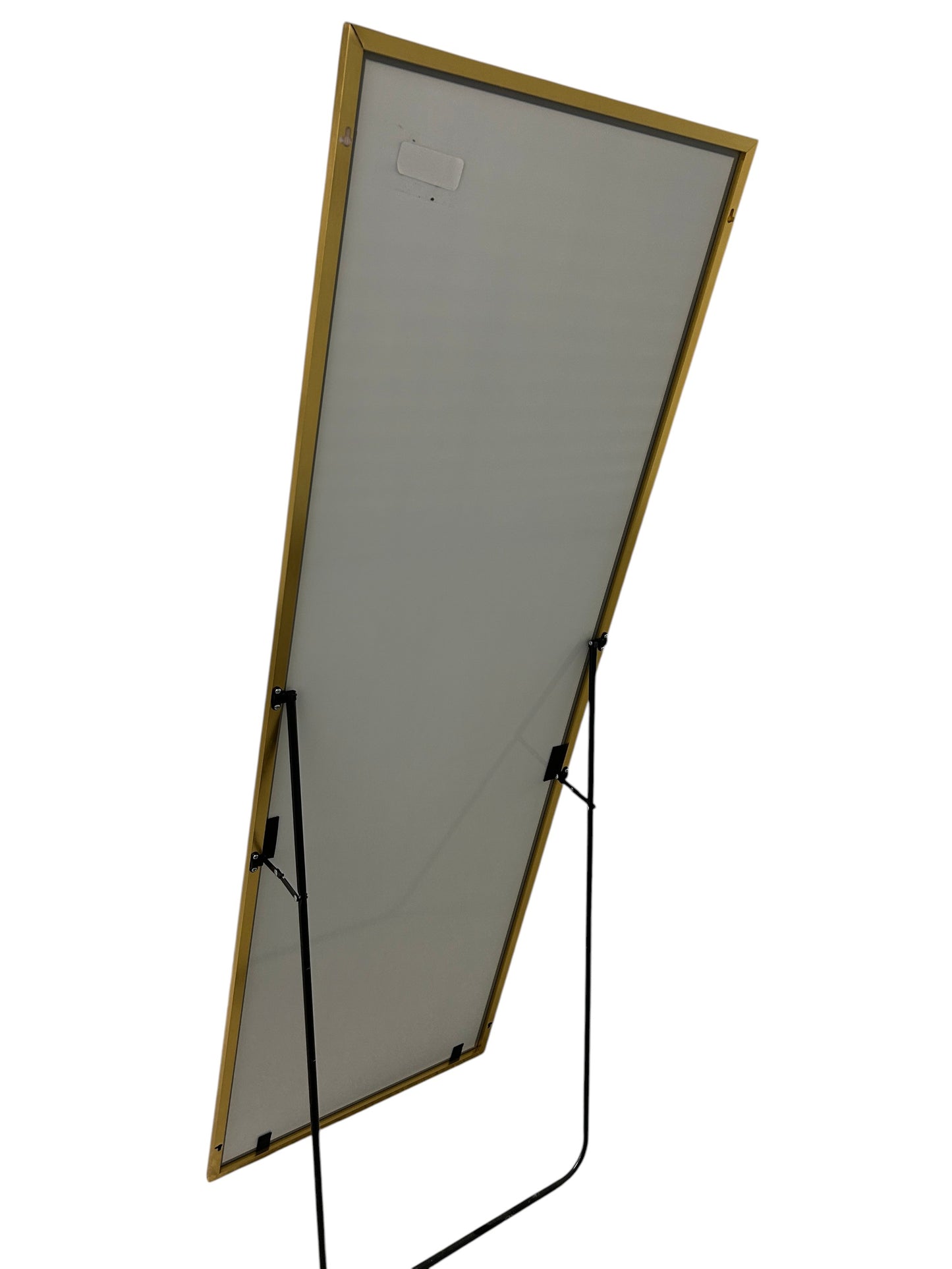 Wayfair full-length rectangular floor mirror with a gold metal frame.