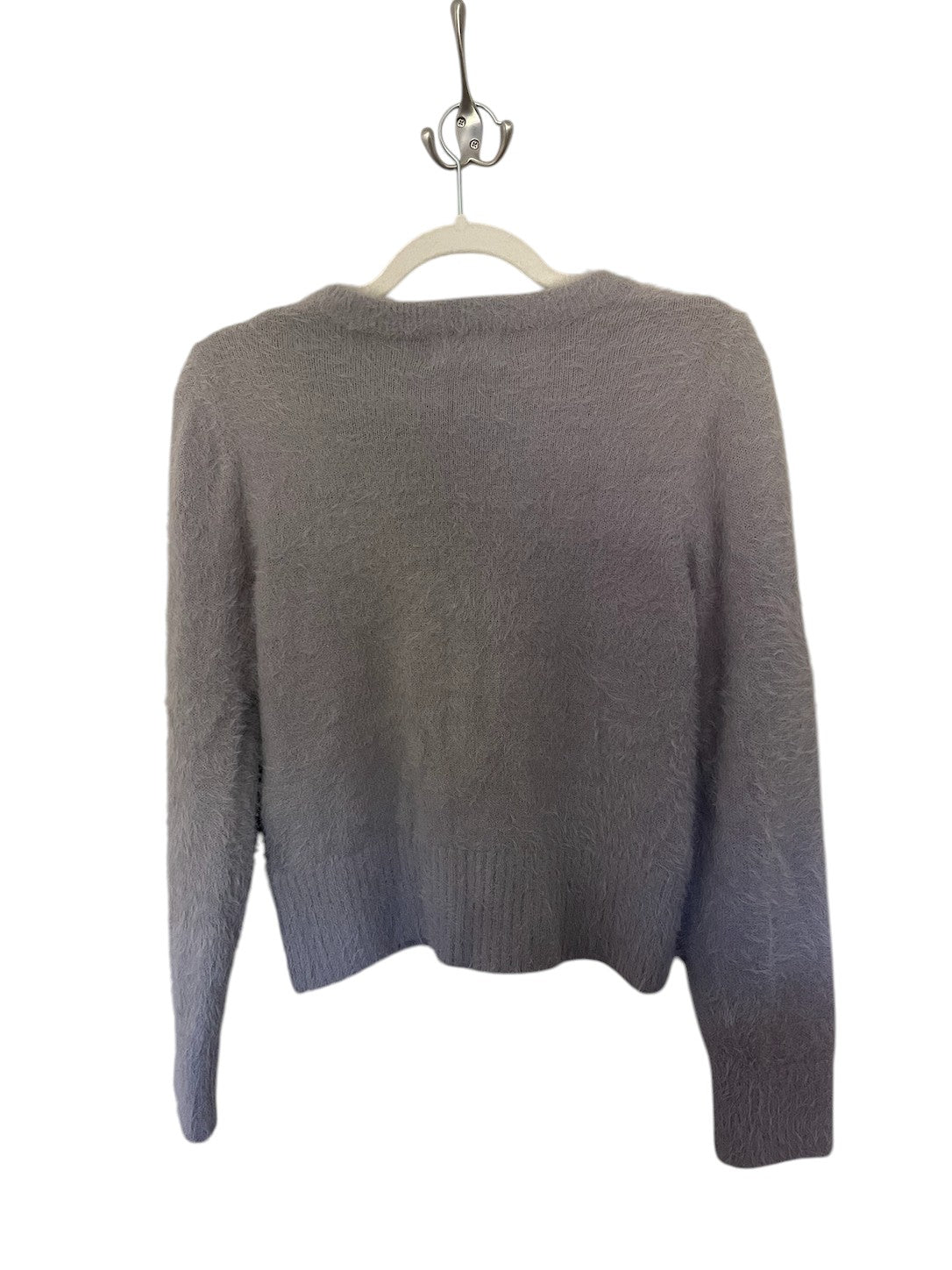 Old Navy soft fuzzy taupe crewneck sweater.