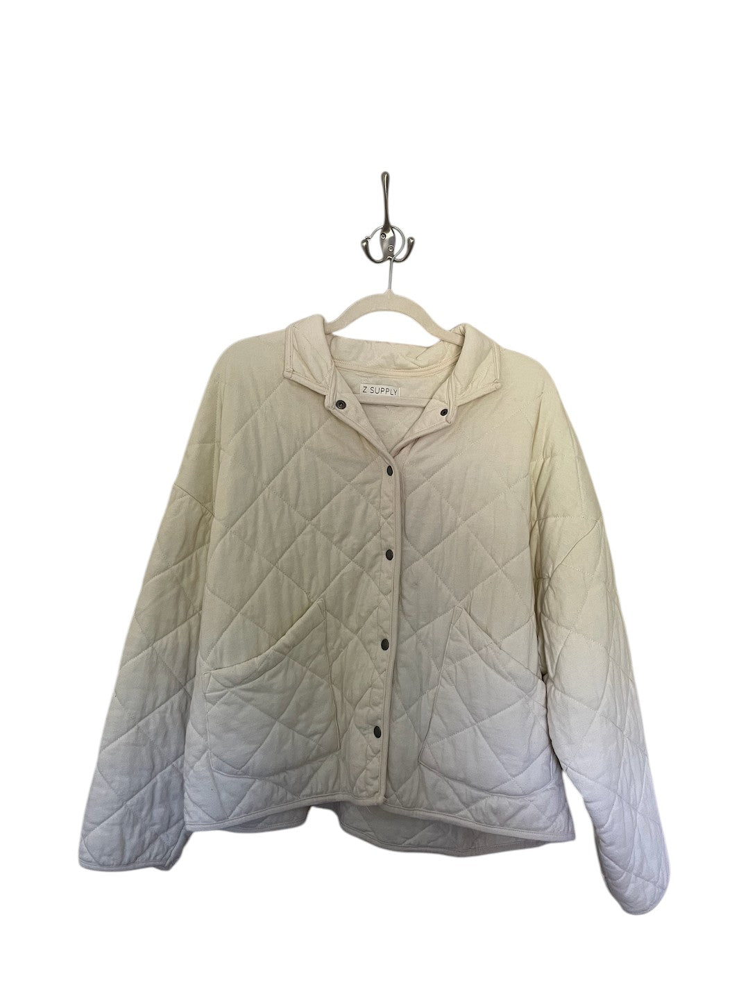 Z Supply maya quilted jacket in bone white.