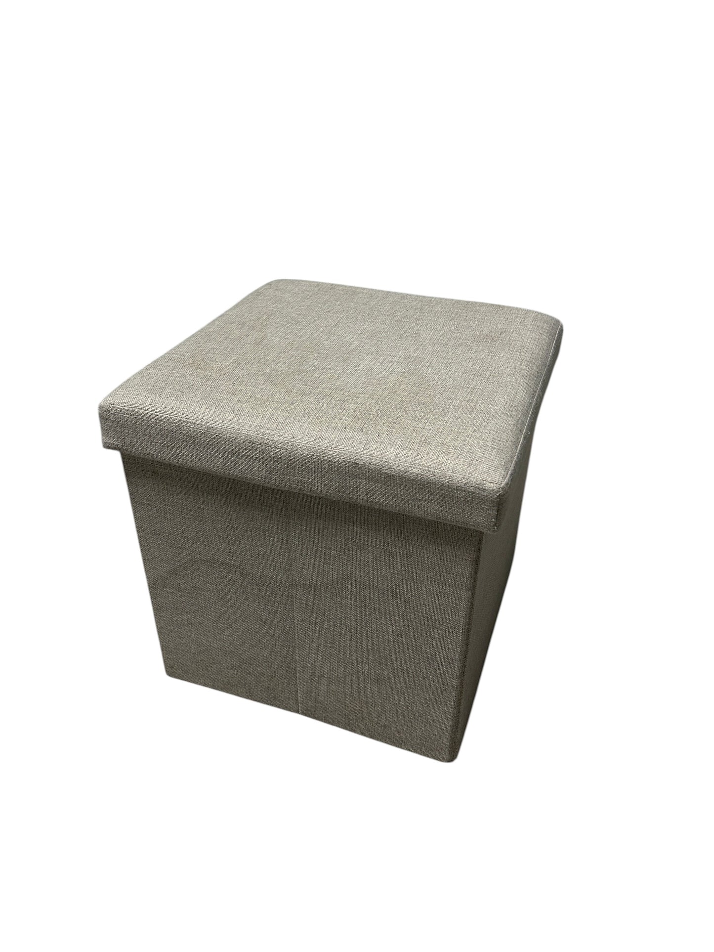 Poppin collapsible gray, square ottoman.