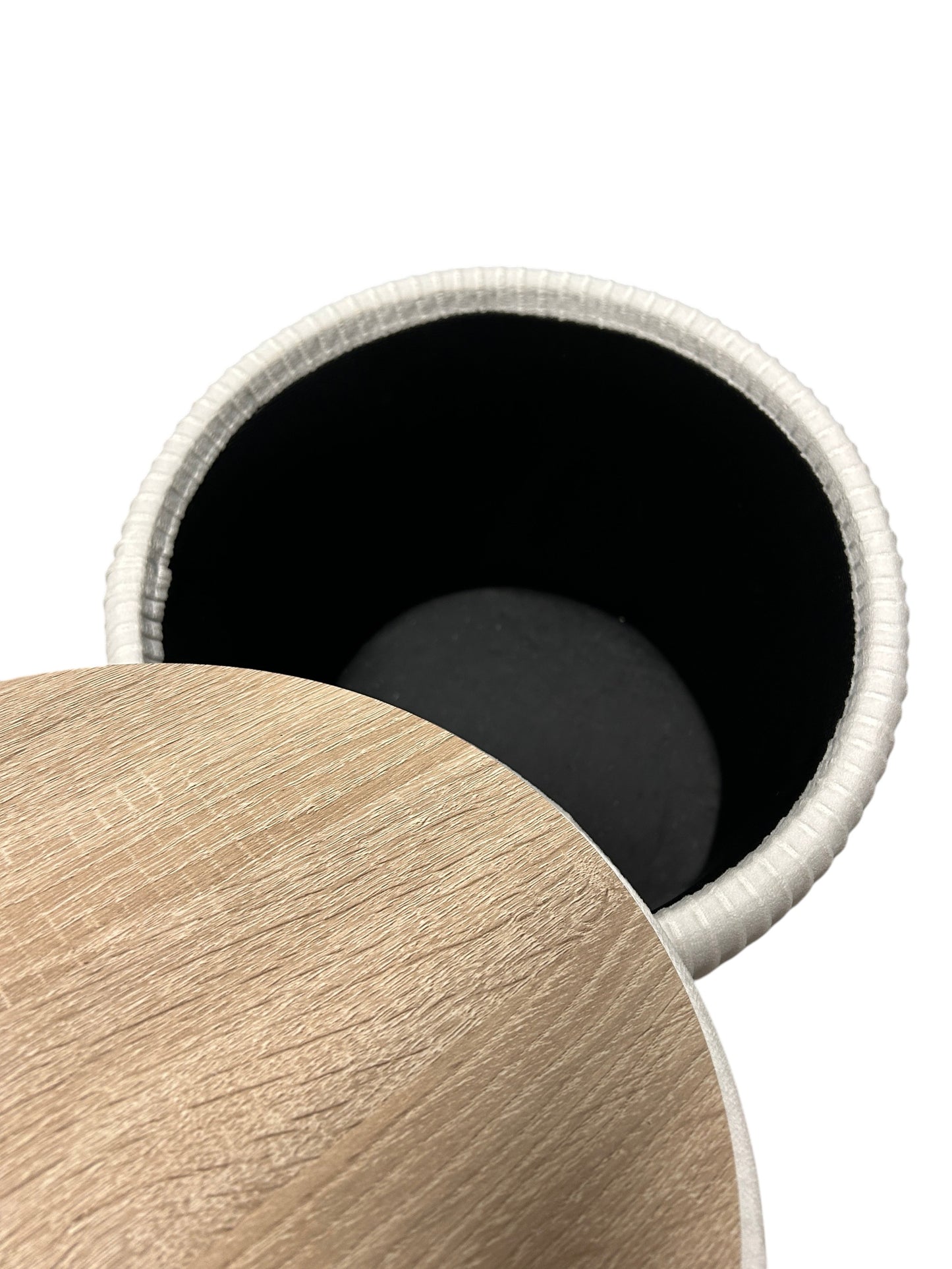 Wayfair Set of 2 cream velvet ottomans with storage.