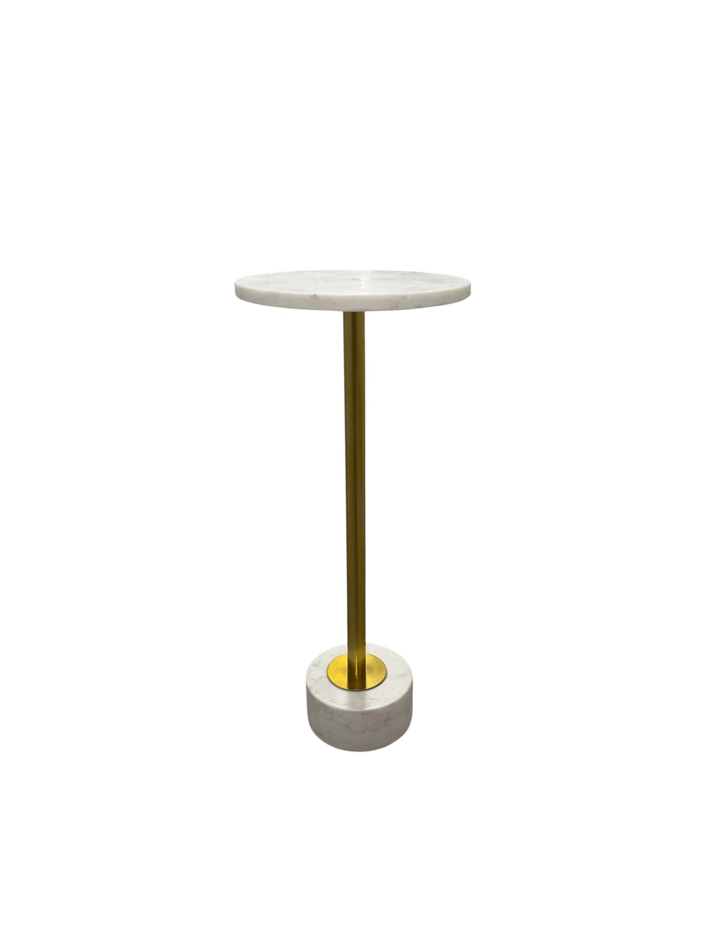 Bed Bath & Beyond modern side table with a marble top.