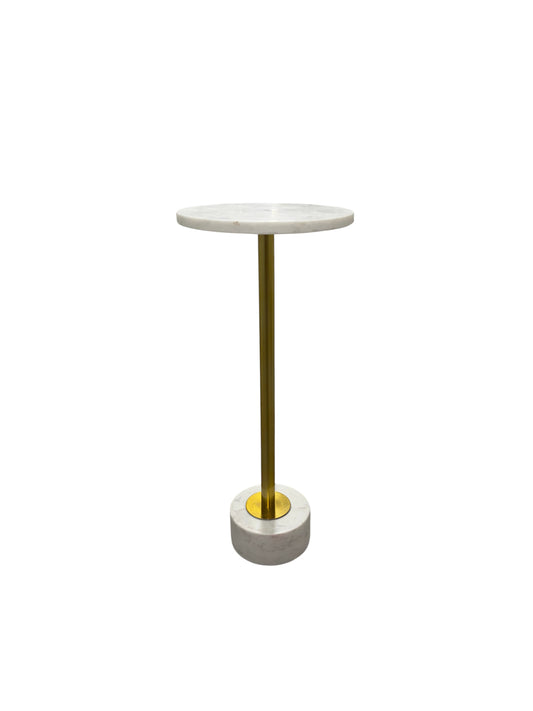Bed Bath & Beyond modern side table with a marble top.