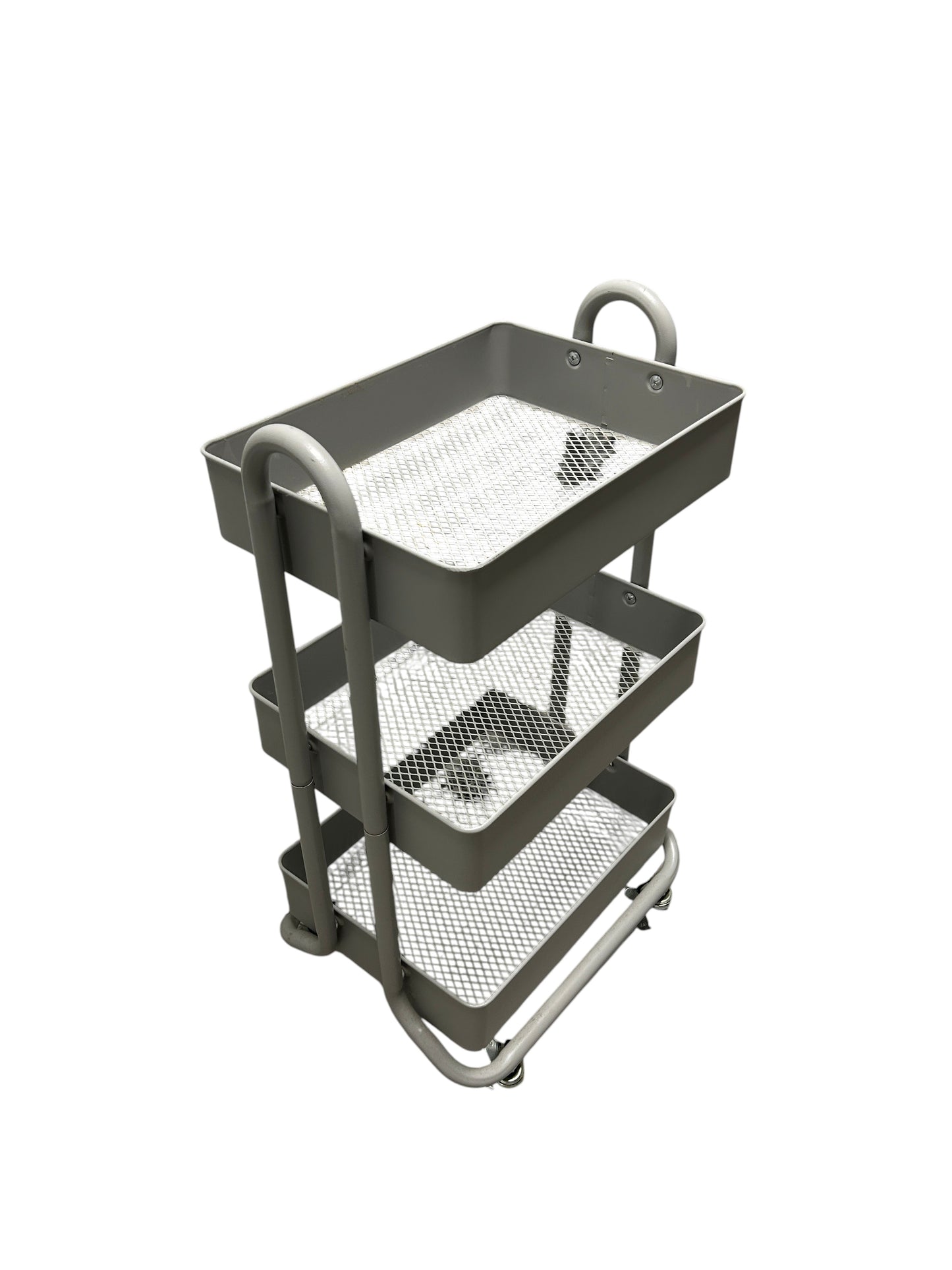 Target 3 tier gray metal utility cart.