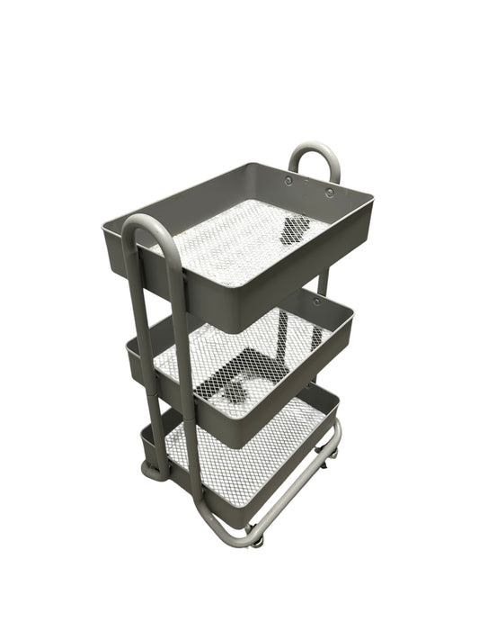 Target 3 tier gray metal utility cart.