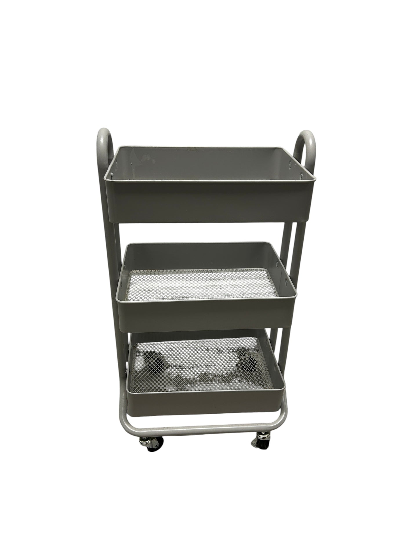 Target 3 tier gray metal utility cart.