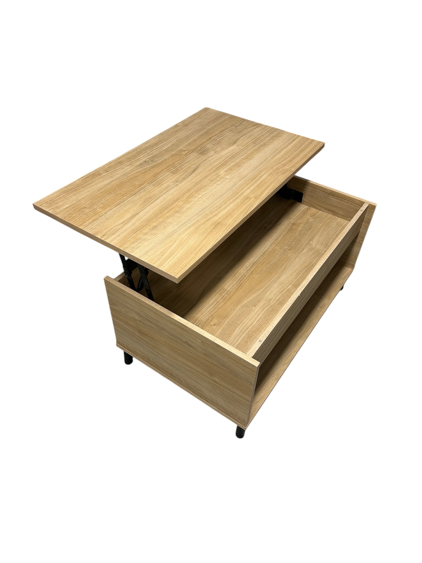 Target wooden coffee table with lift top and storage.