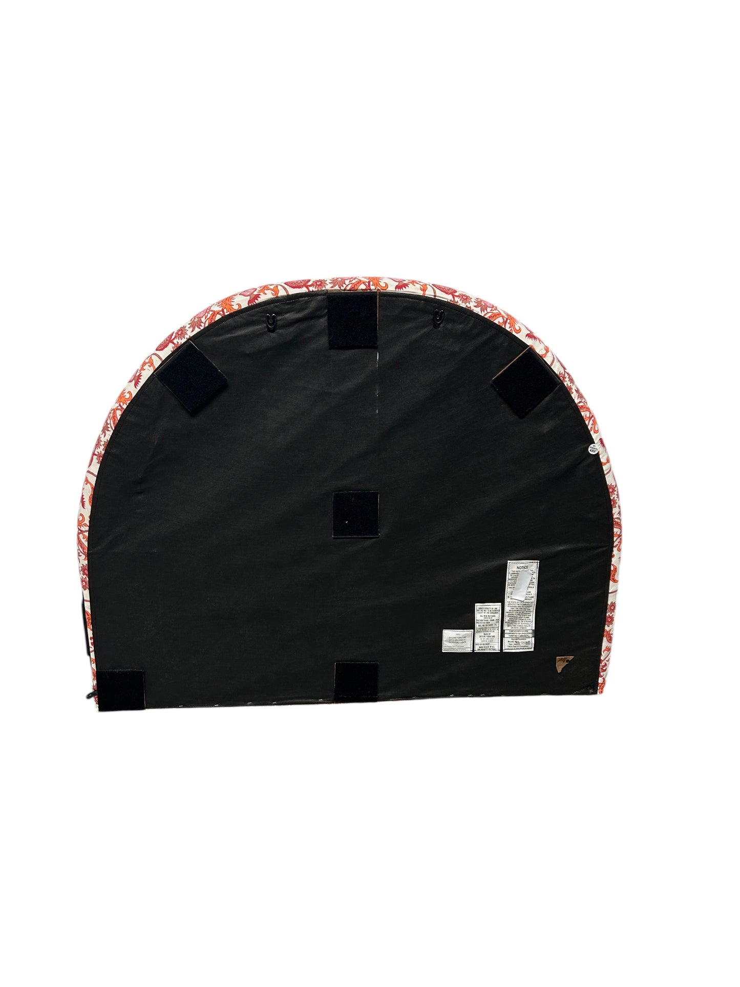 Dormify x Roller Rabbit limited-edition pink and orange twin headboard with charging port.