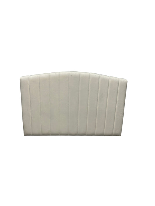 Cream velvet twin headboard.