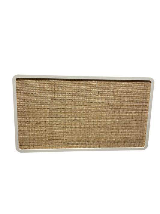 William Sonoma twin wicker and rattan headboard.