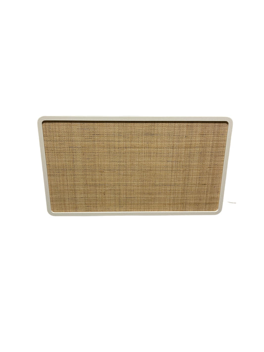William Sonoma twin wicker and rattan headboard.