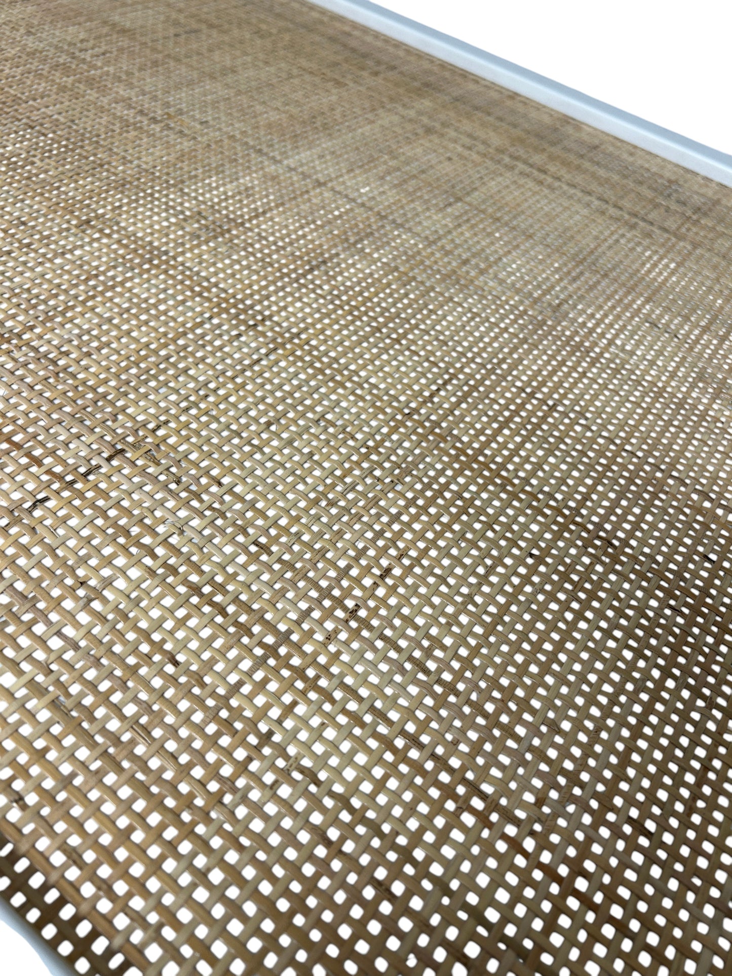 William Sonoma twin wicker and rattan headboard.