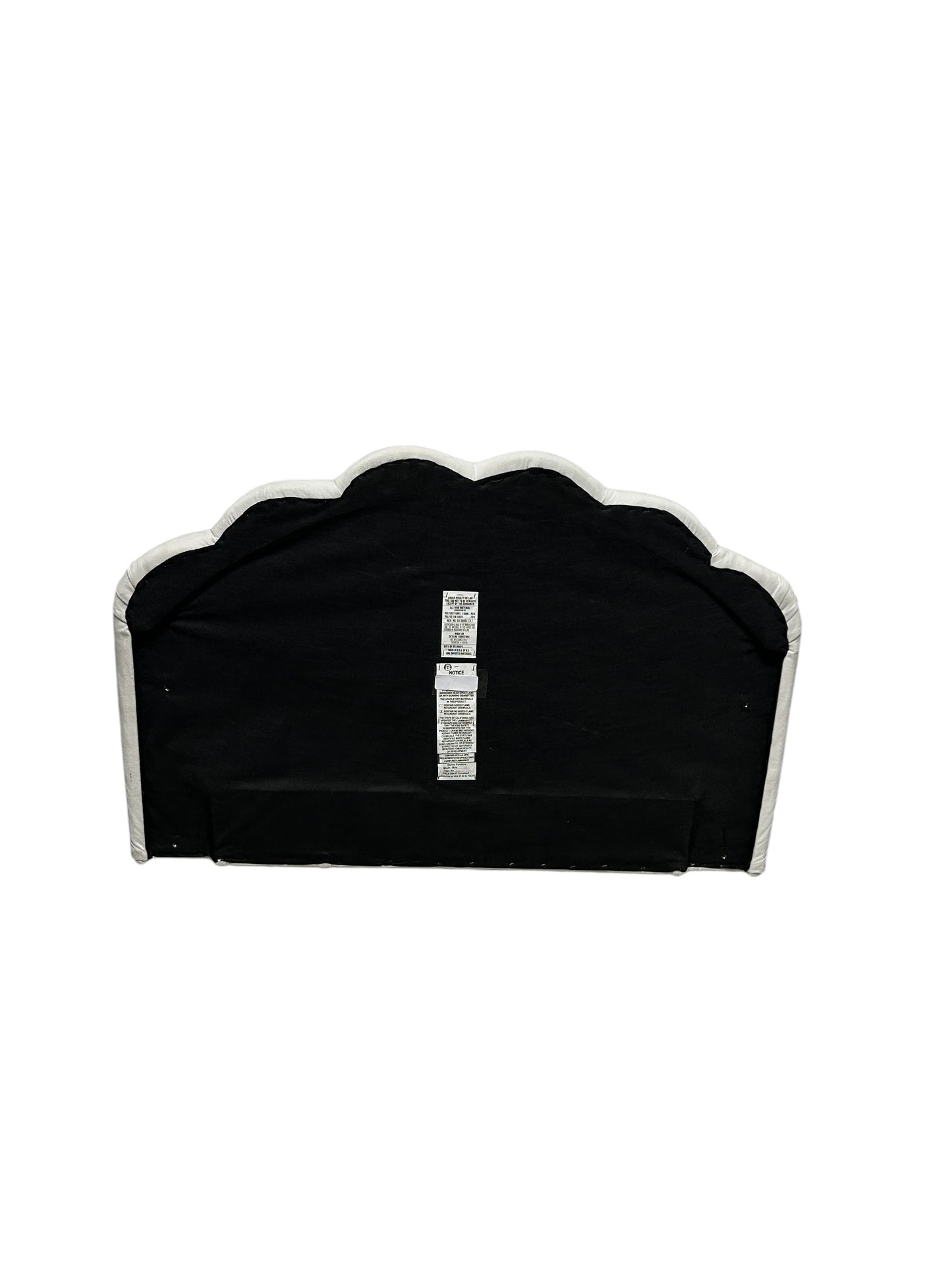 Cream velvet twin headboard.