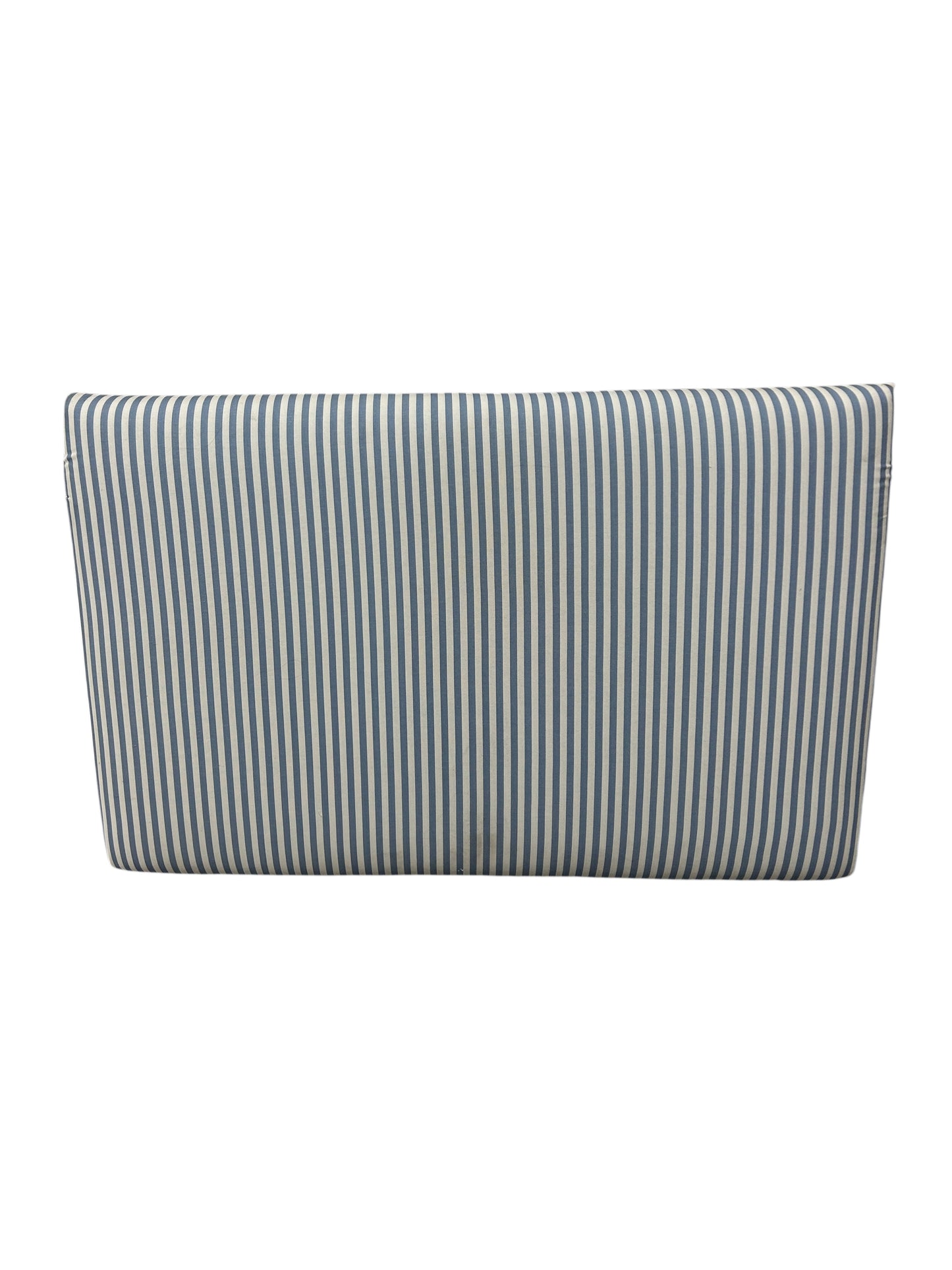 Blue and white striped twin headboard with attachable legs.