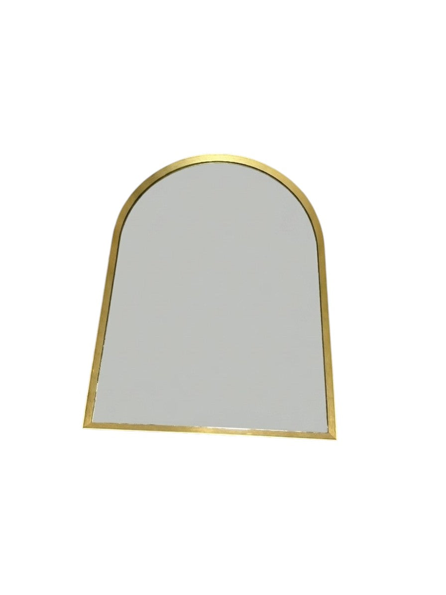Gold arched mirror.