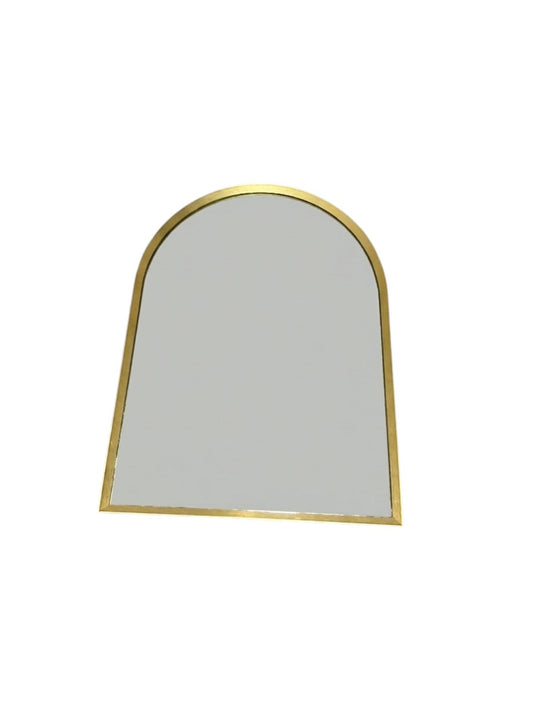 Gold arched mirror.