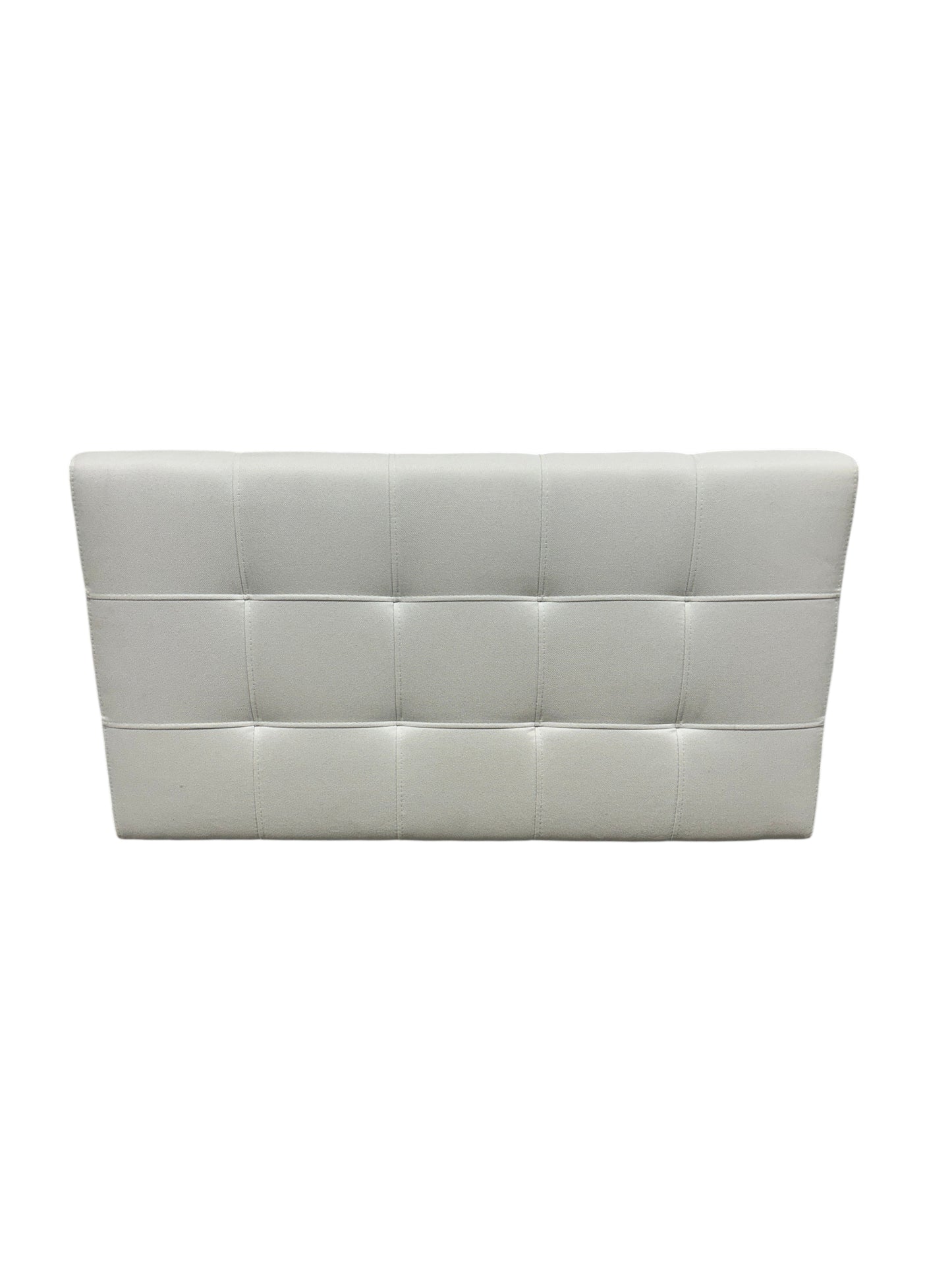 White rectangular twin headboard.