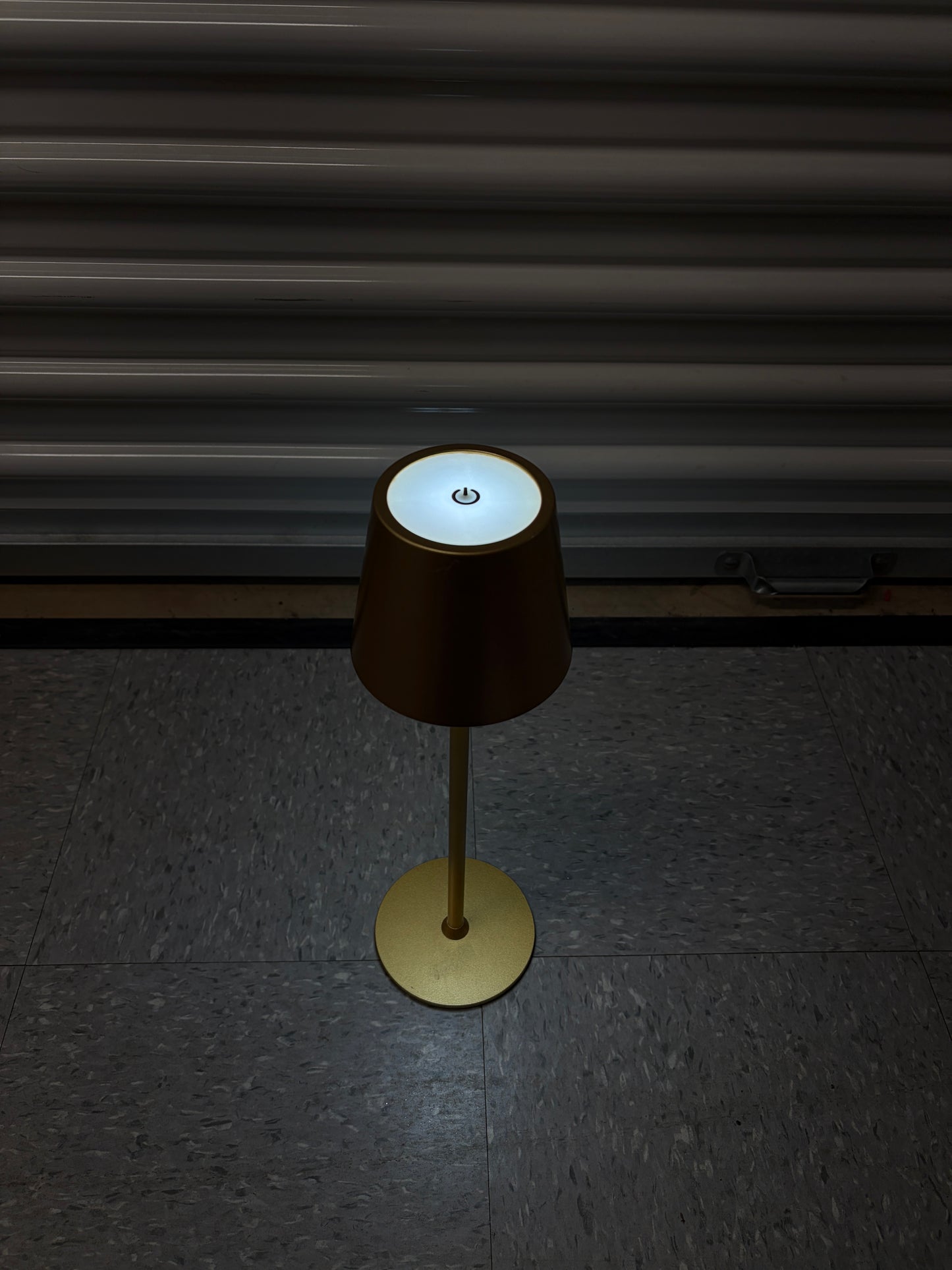 Pair of 2 cordless gold table lamps.