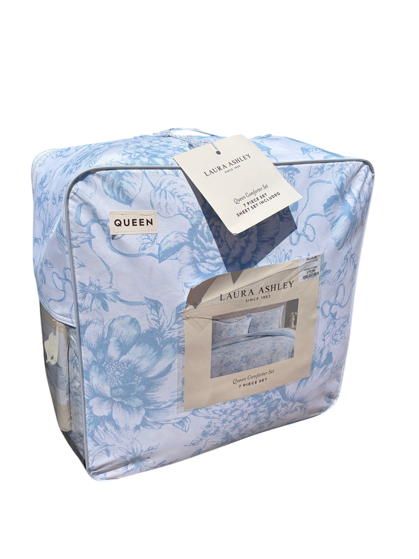 Laura Ashley Queen Comforter Set with 7-piece bedding.