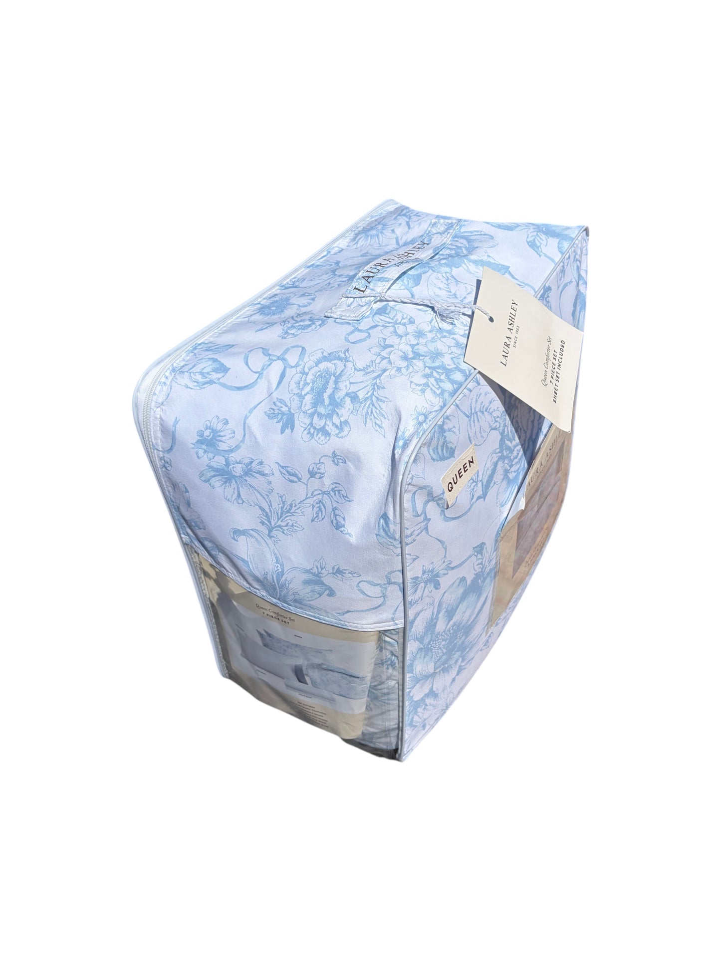 Laura Ashley Queen Comforter Set with 7-piece bedding.