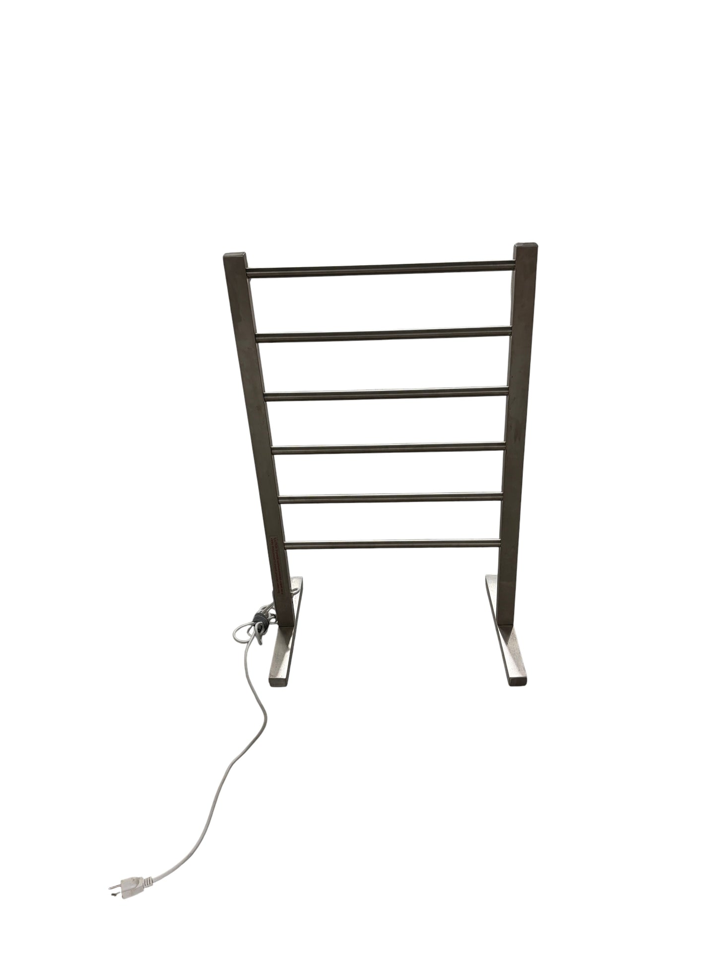 Silver towel warmer.