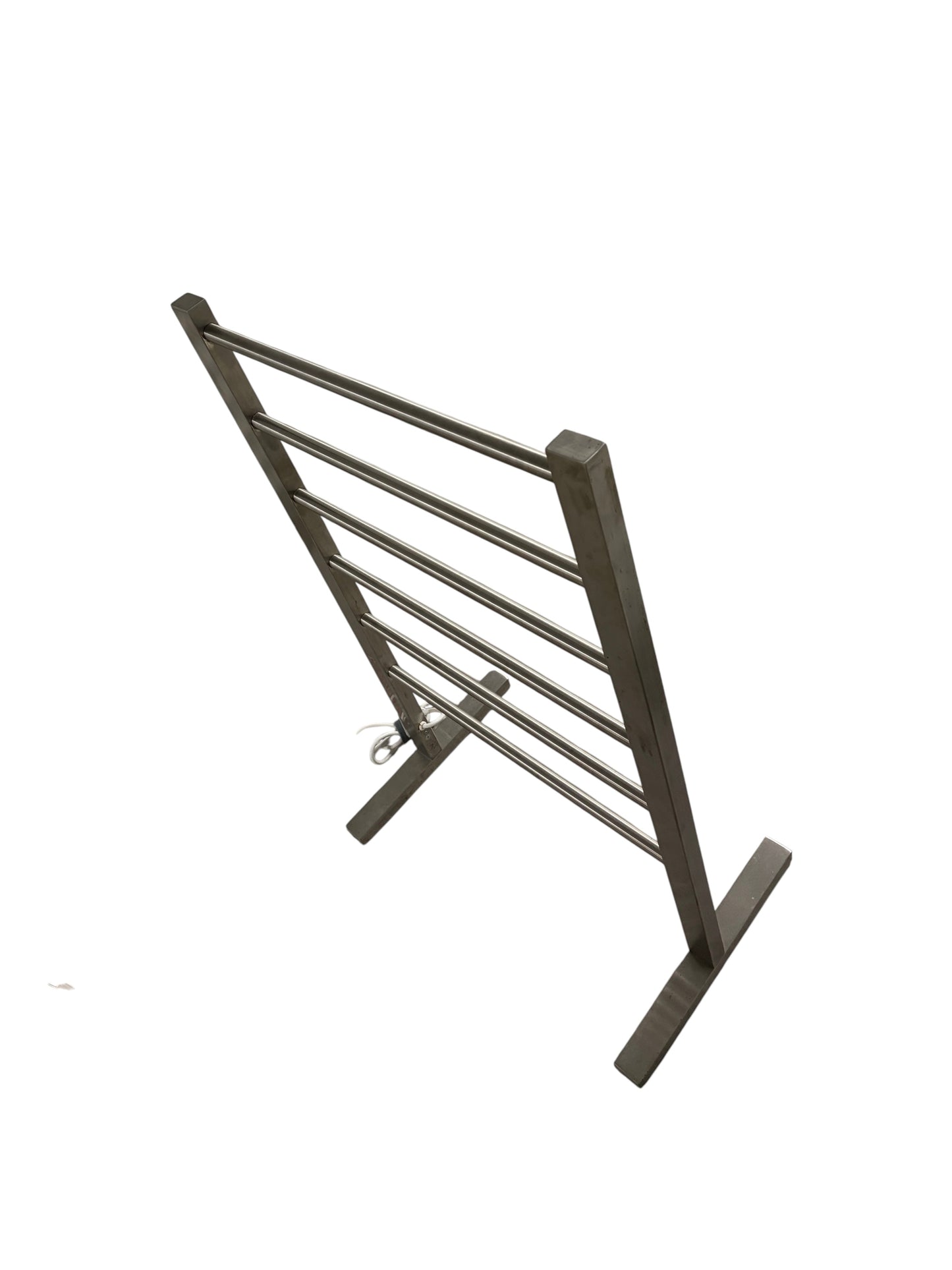 Silver towel warmer.