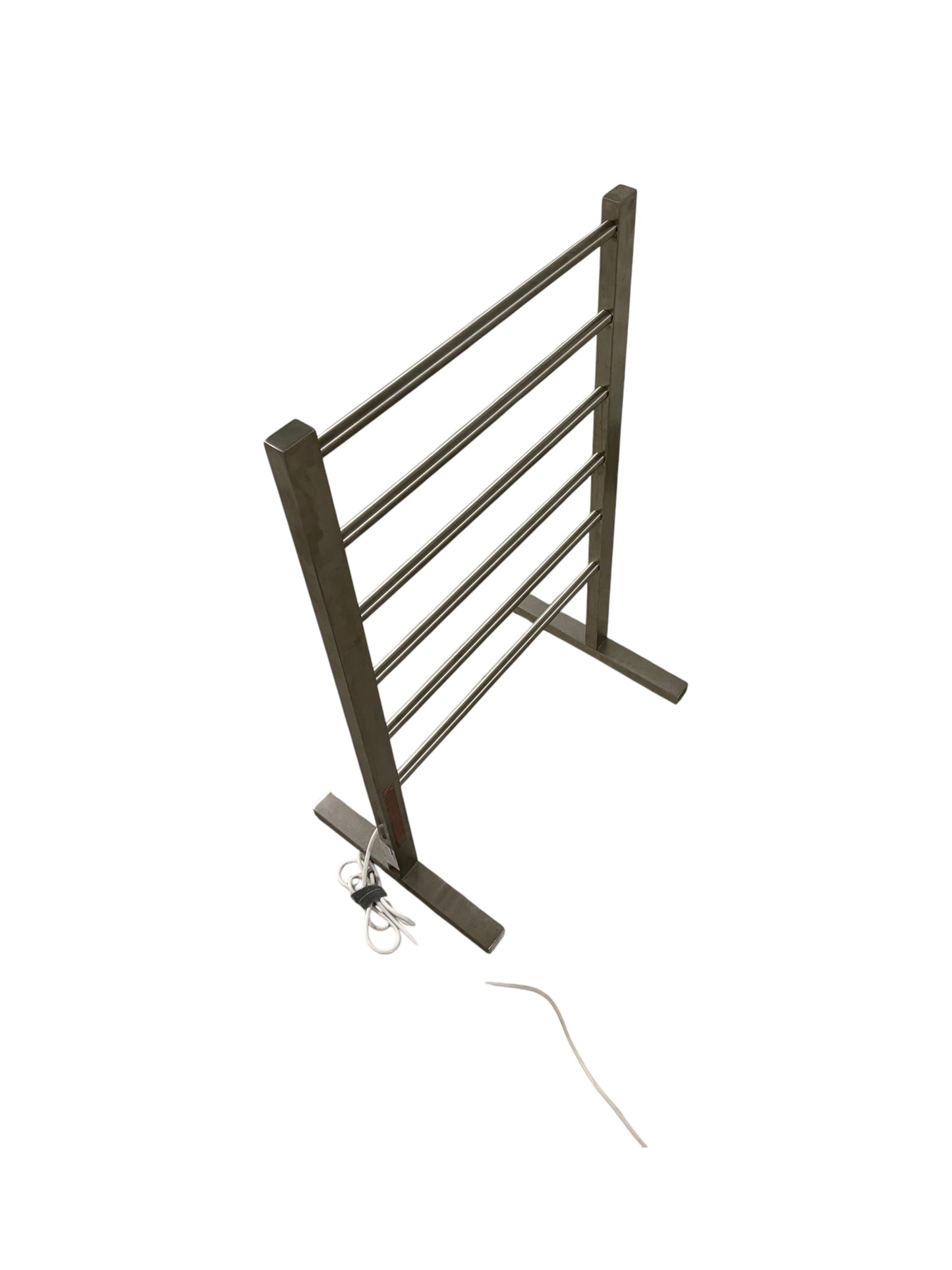 Silver towel warmer.