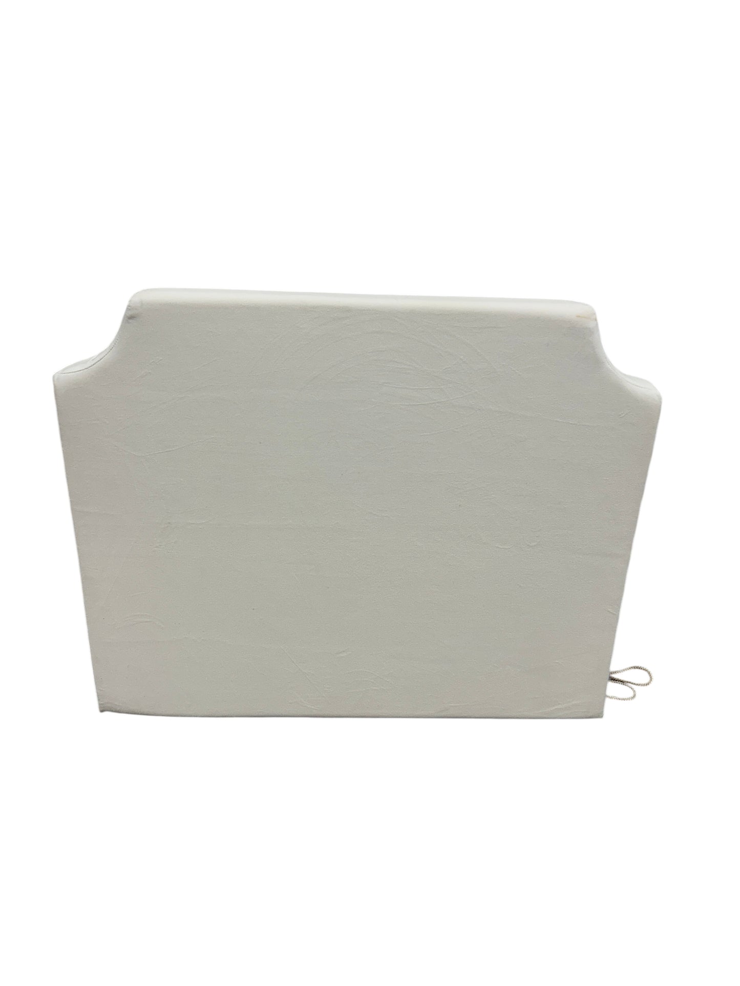 Cream velvet twin headboard.
