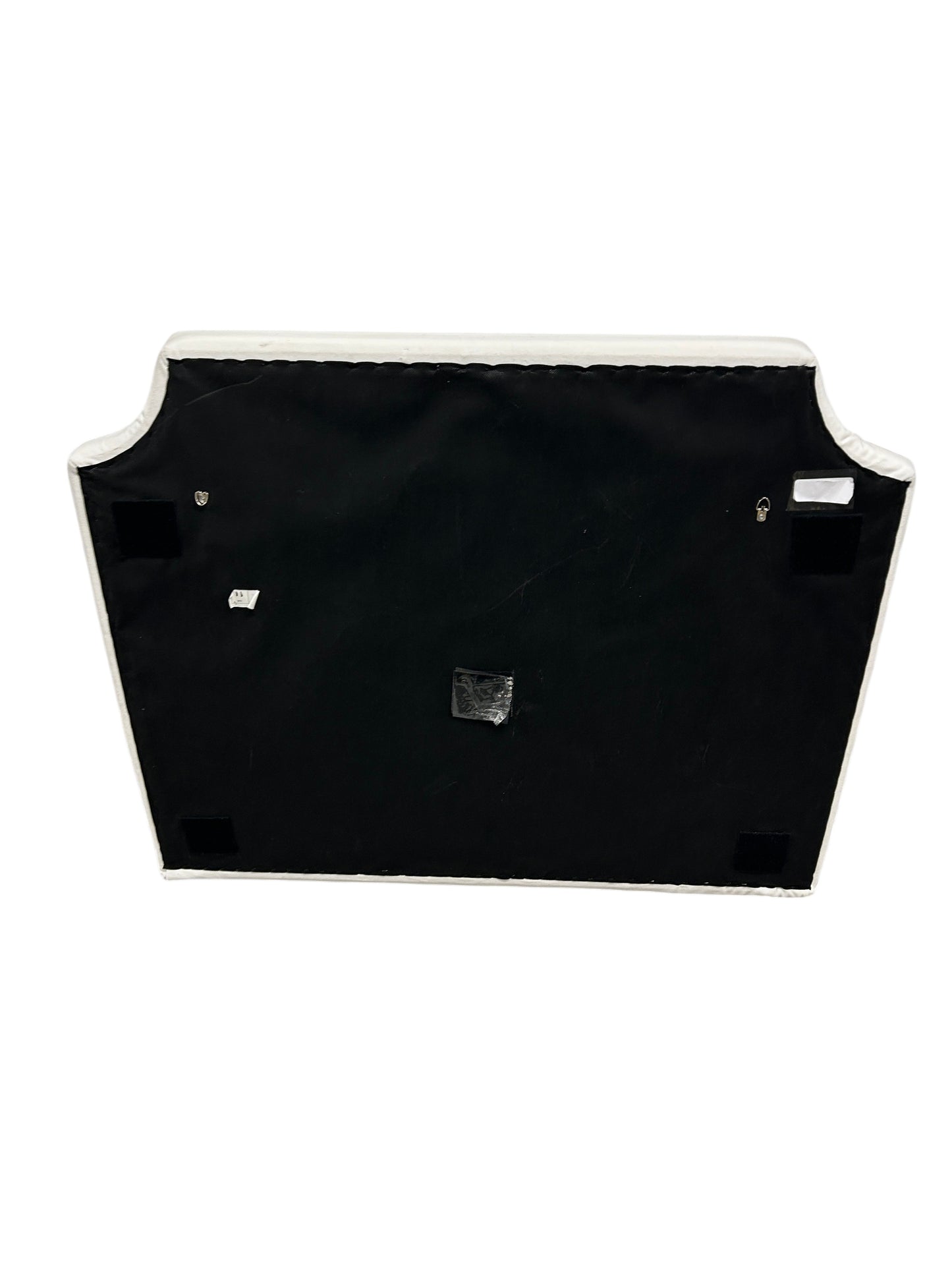 Cream velvet twin headboard.
