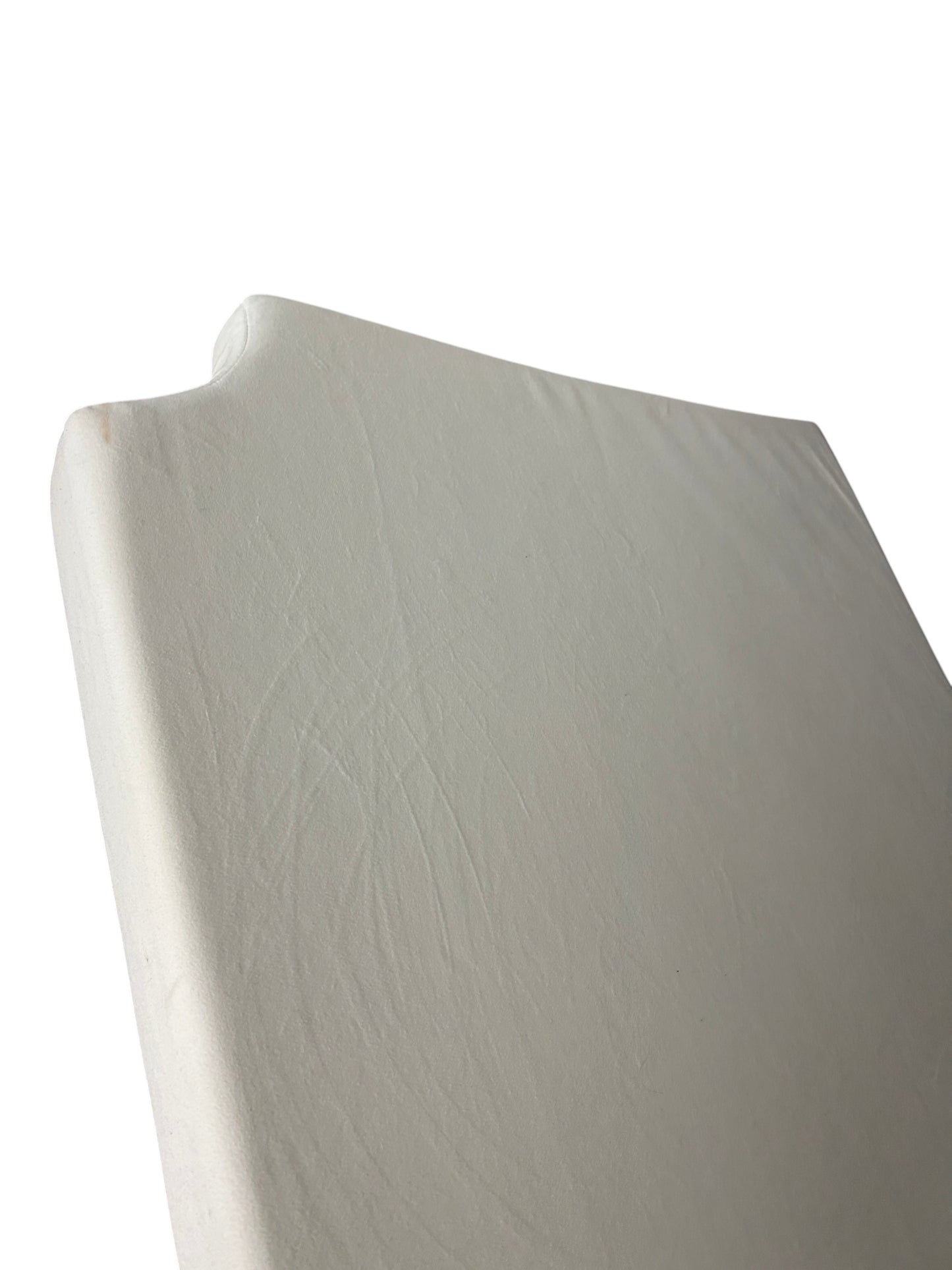 Cream velvet twin headboard.
