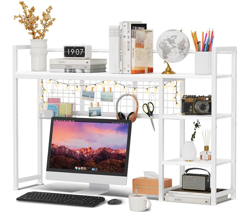 White metal desk hutch organizer brand new in the box.