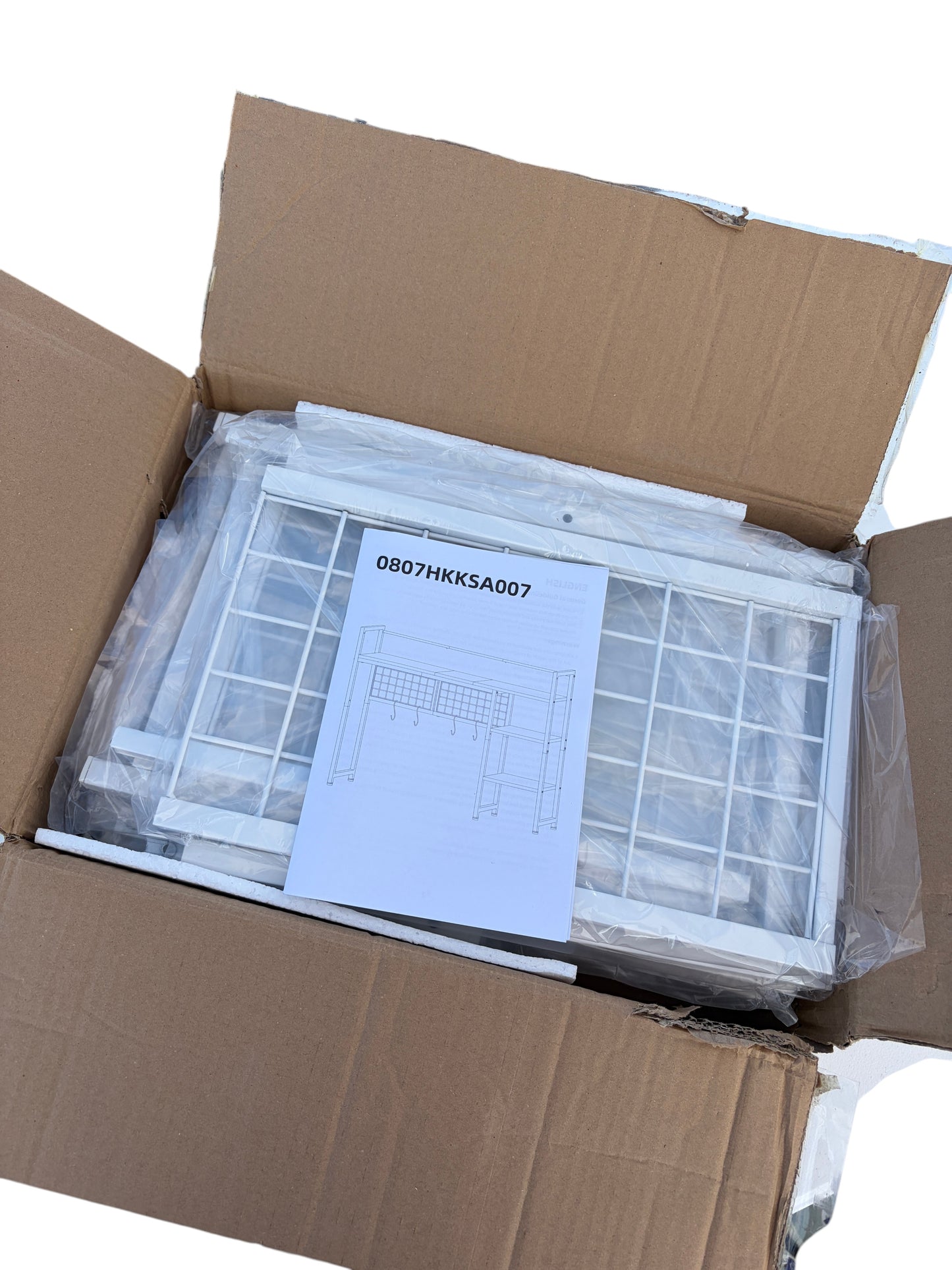 White metal desk hutch organizer brand new in the box.