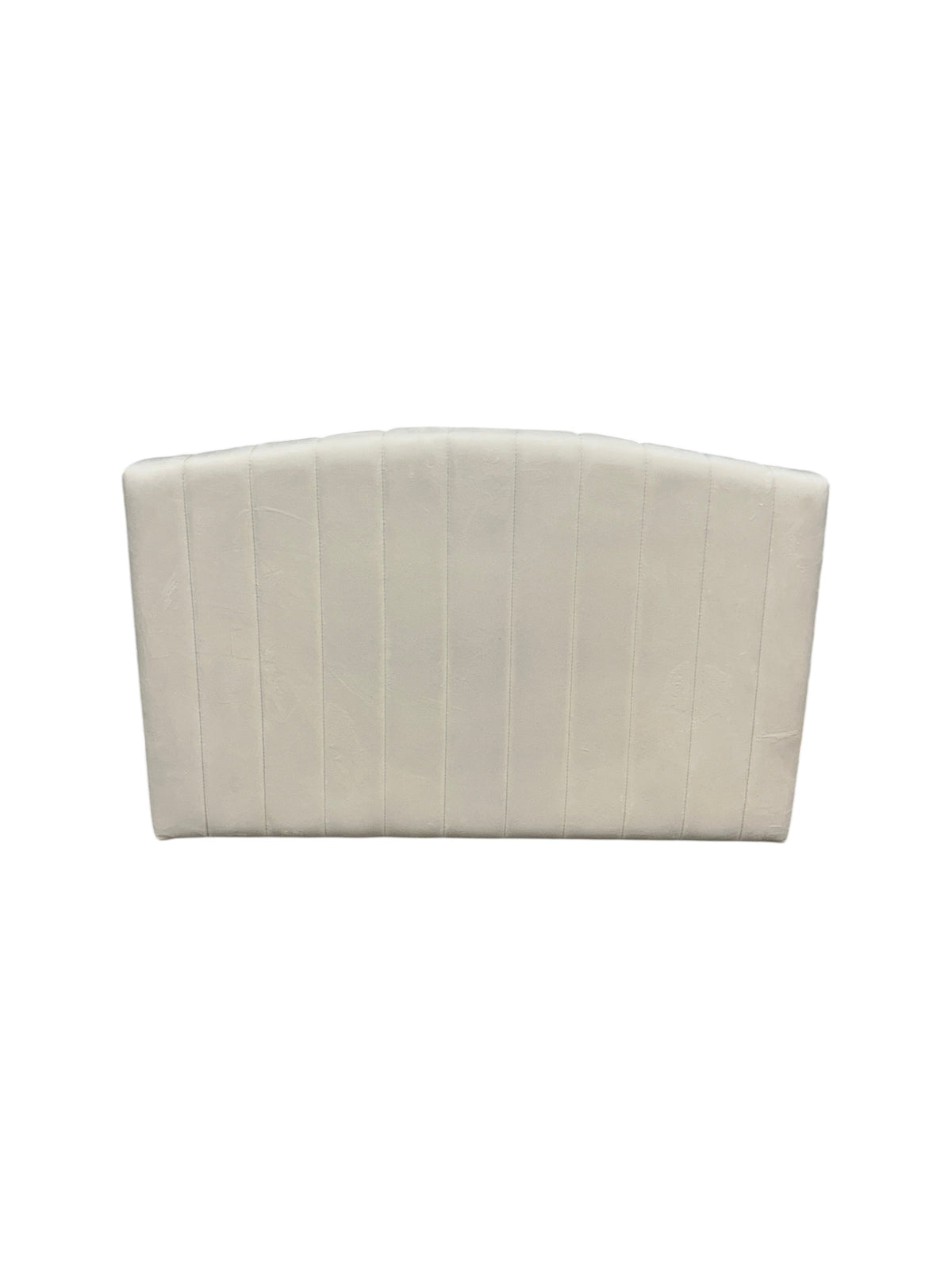 Cream velvet twin headboard.