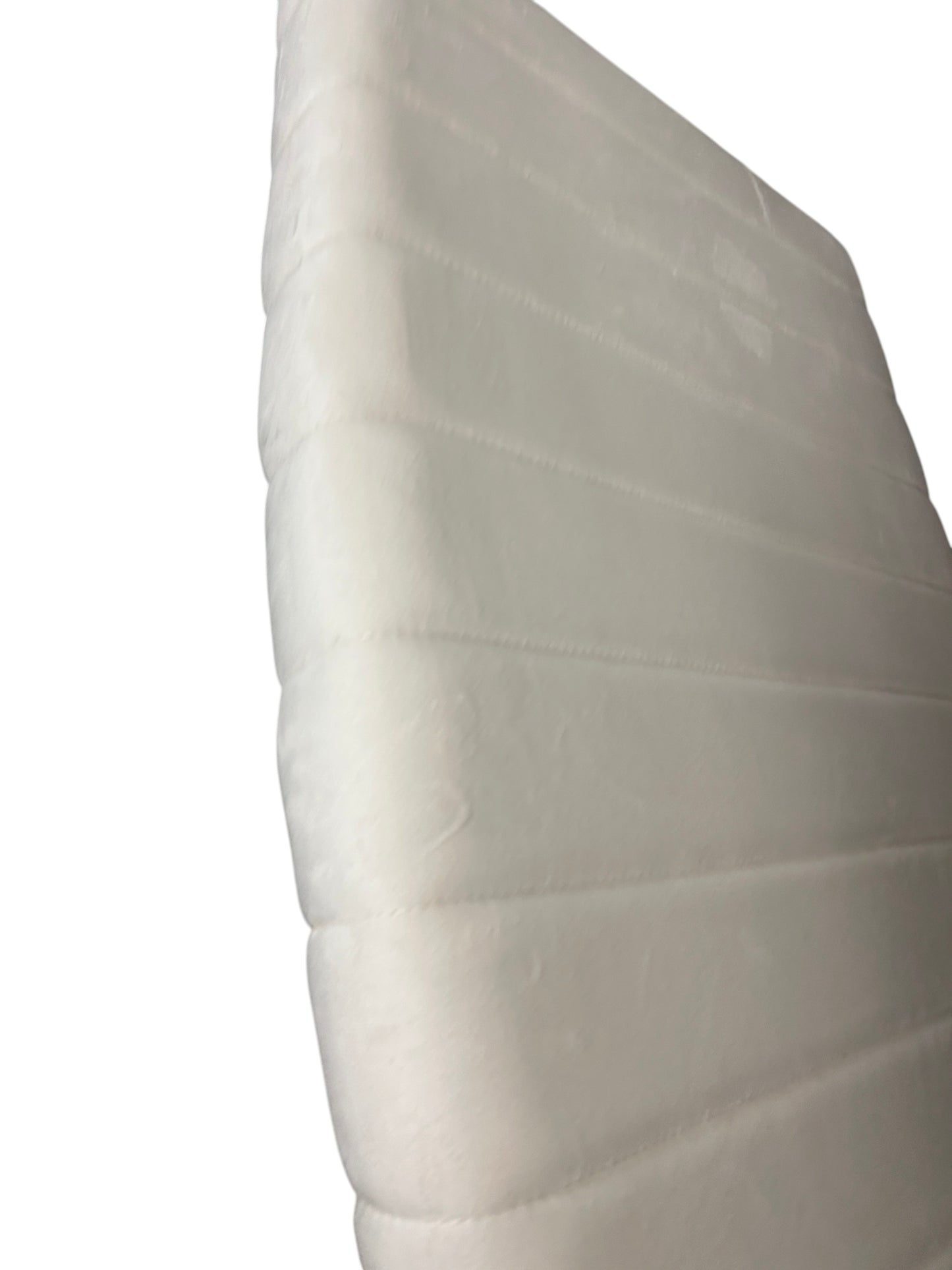 Cream velvet twin headboard.