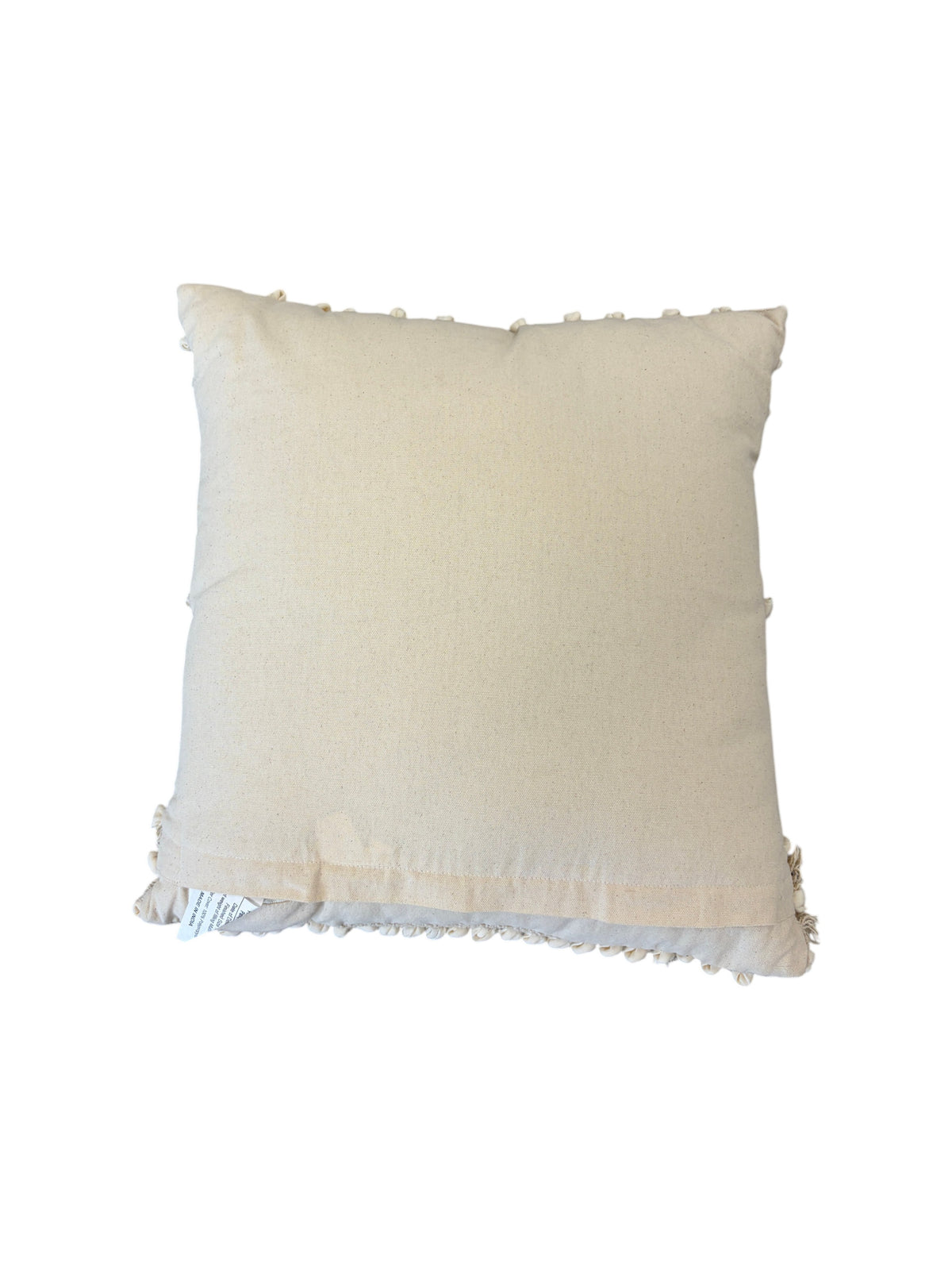 Black and white square throw pillow.