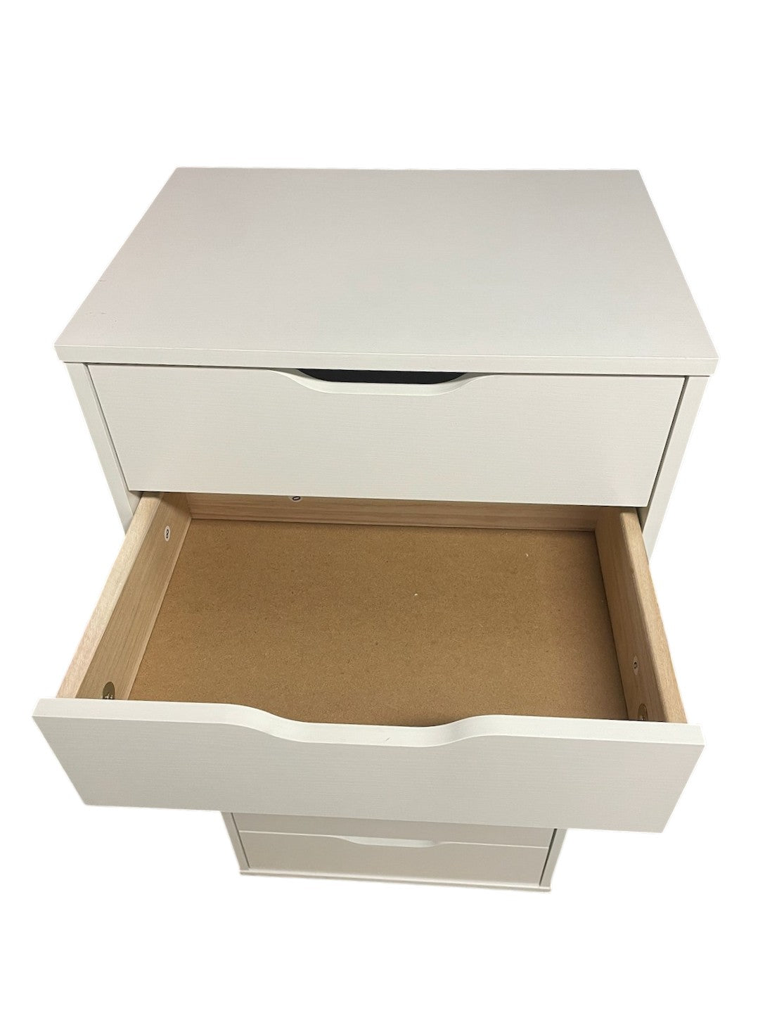White wooden 7 drawer storage drawer.