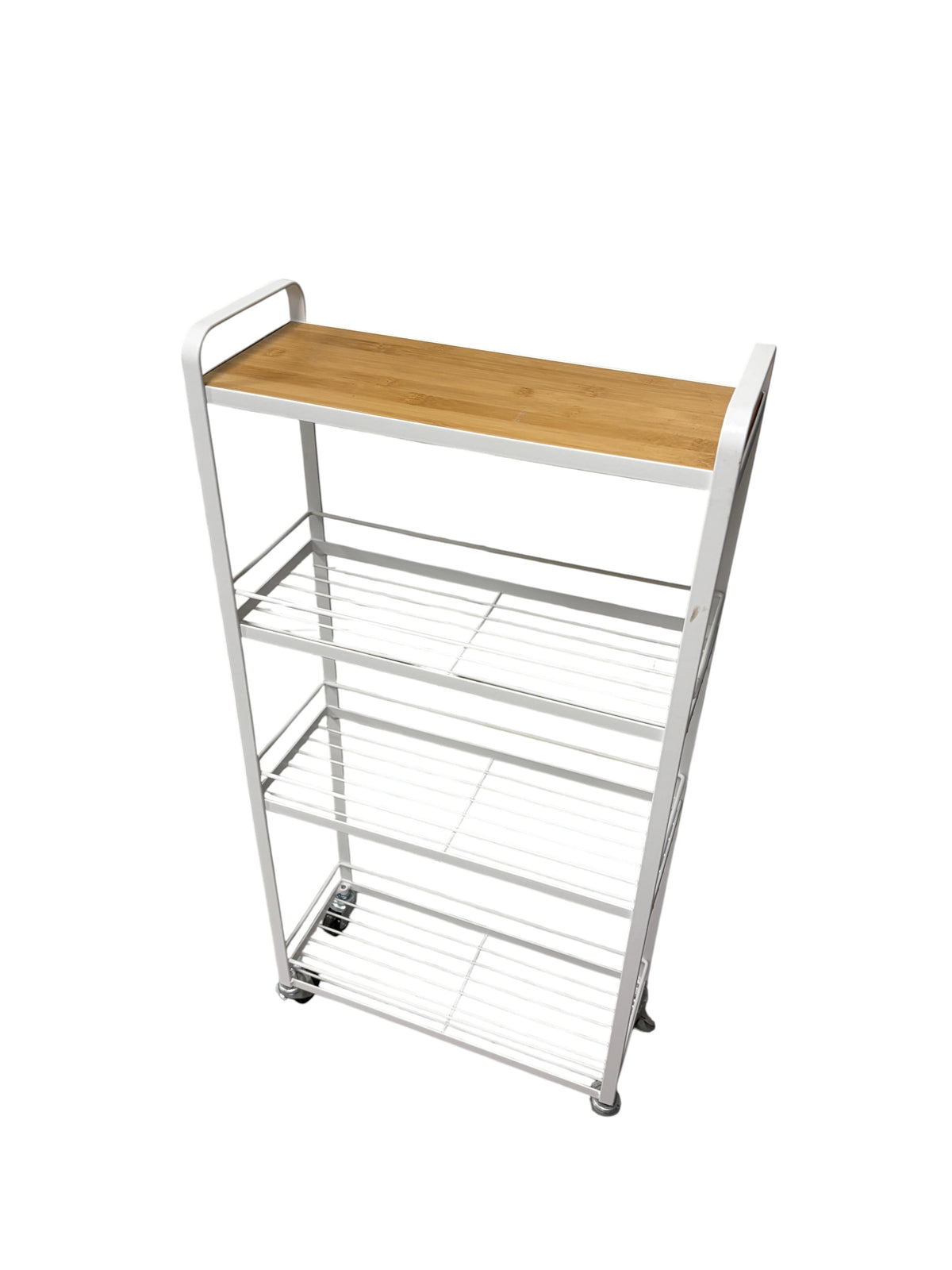 Target matte white skinny storage cart.