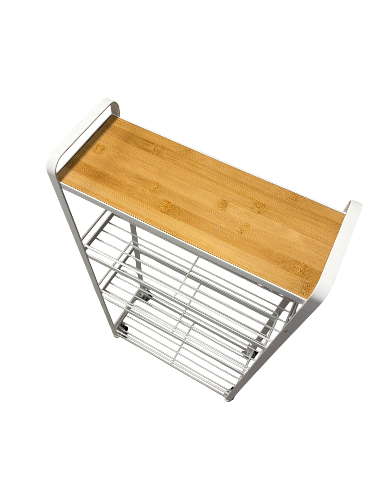 Target matte white skinny storage cart.