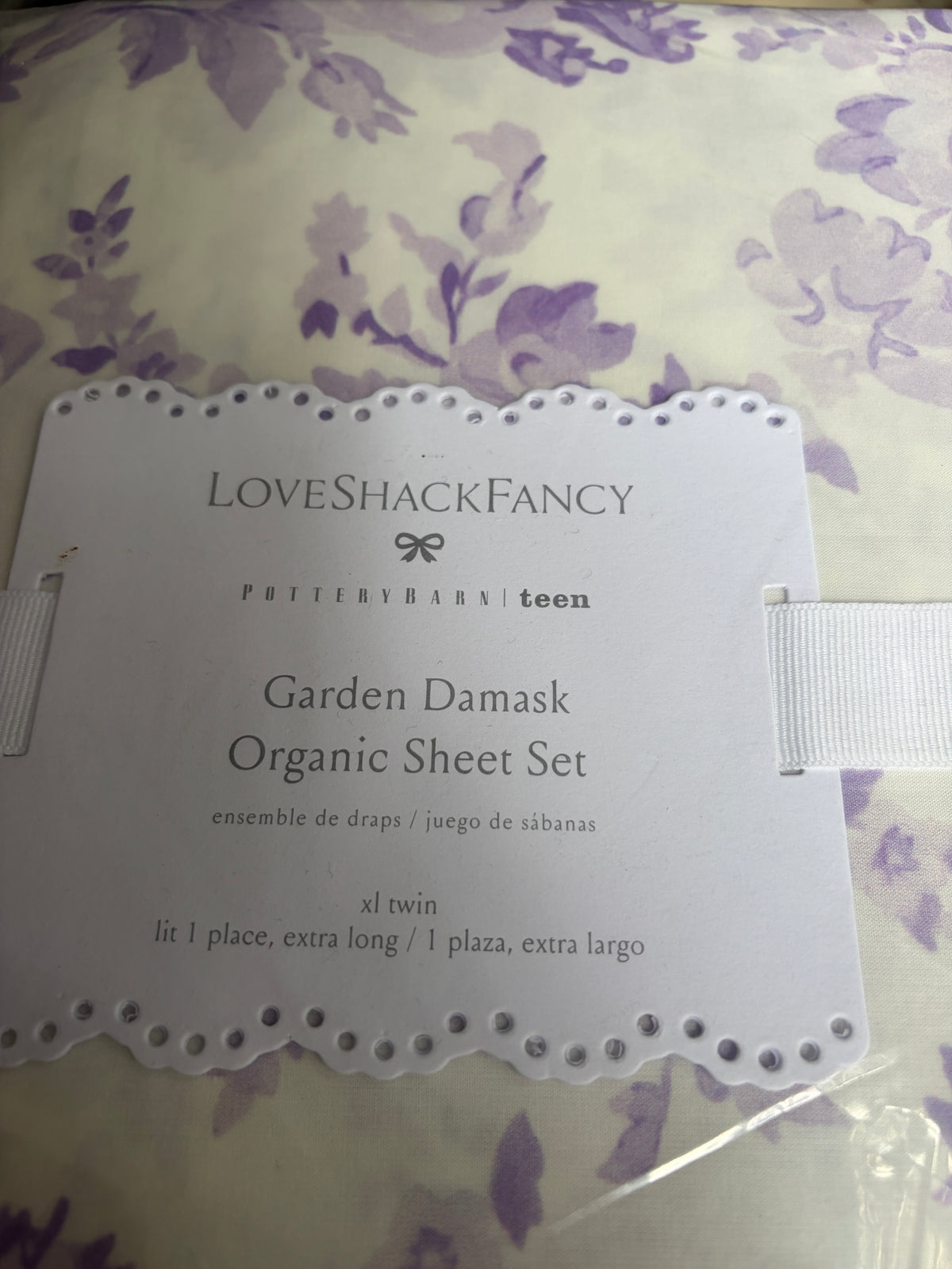 Brand new LoveShackFancy x Pottery Barn Teen twin XL sheets.