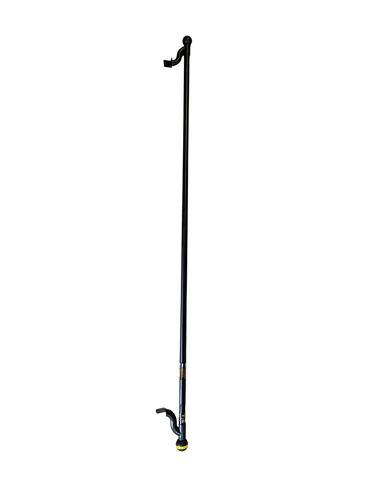 Brand new black adjustable curtain rod.