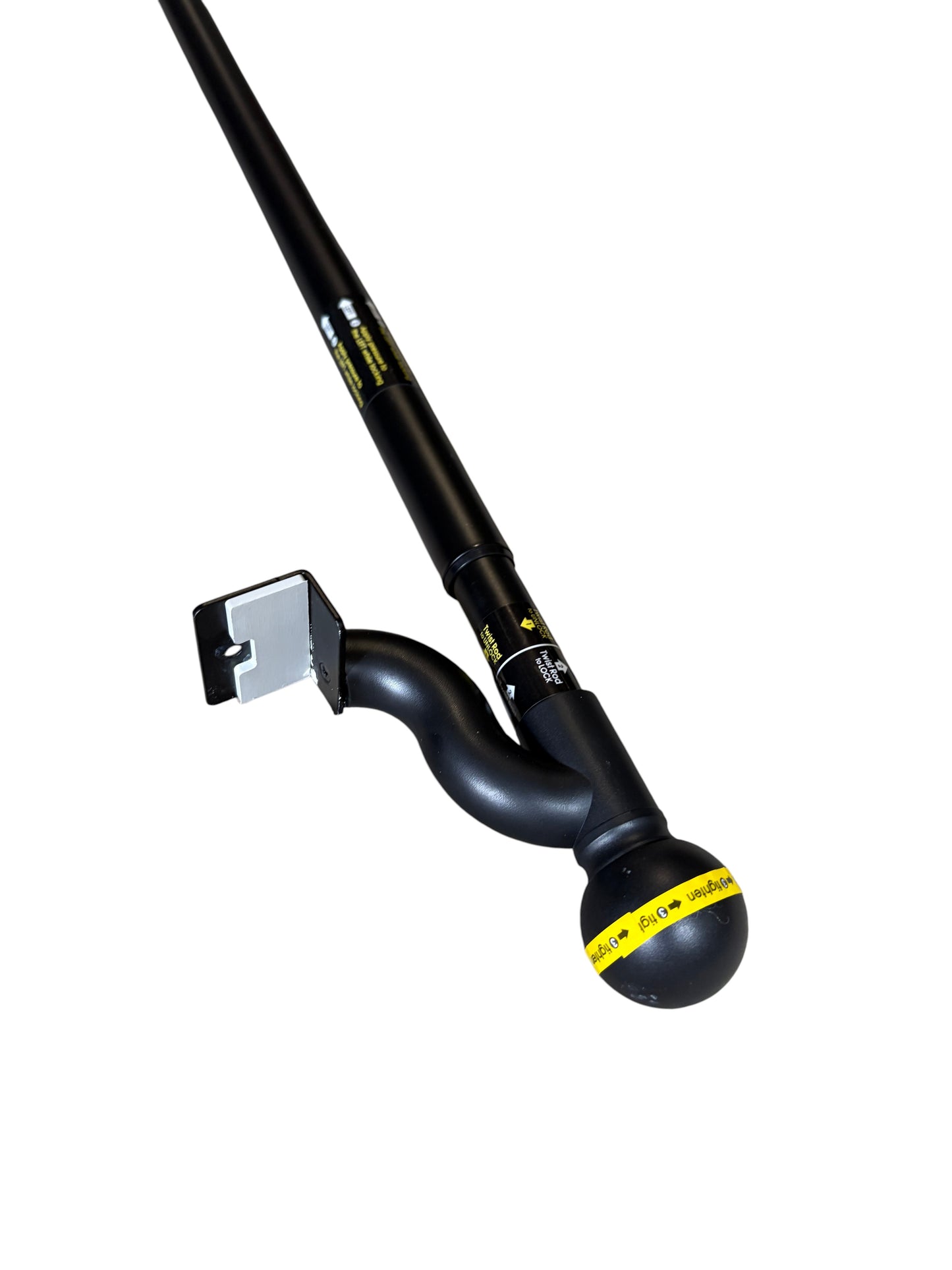 Brand new black adjustable curtain rod.