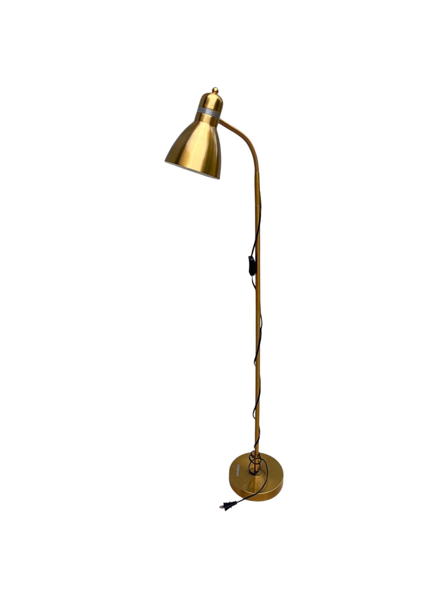 Gold adjustable floor lamp.
