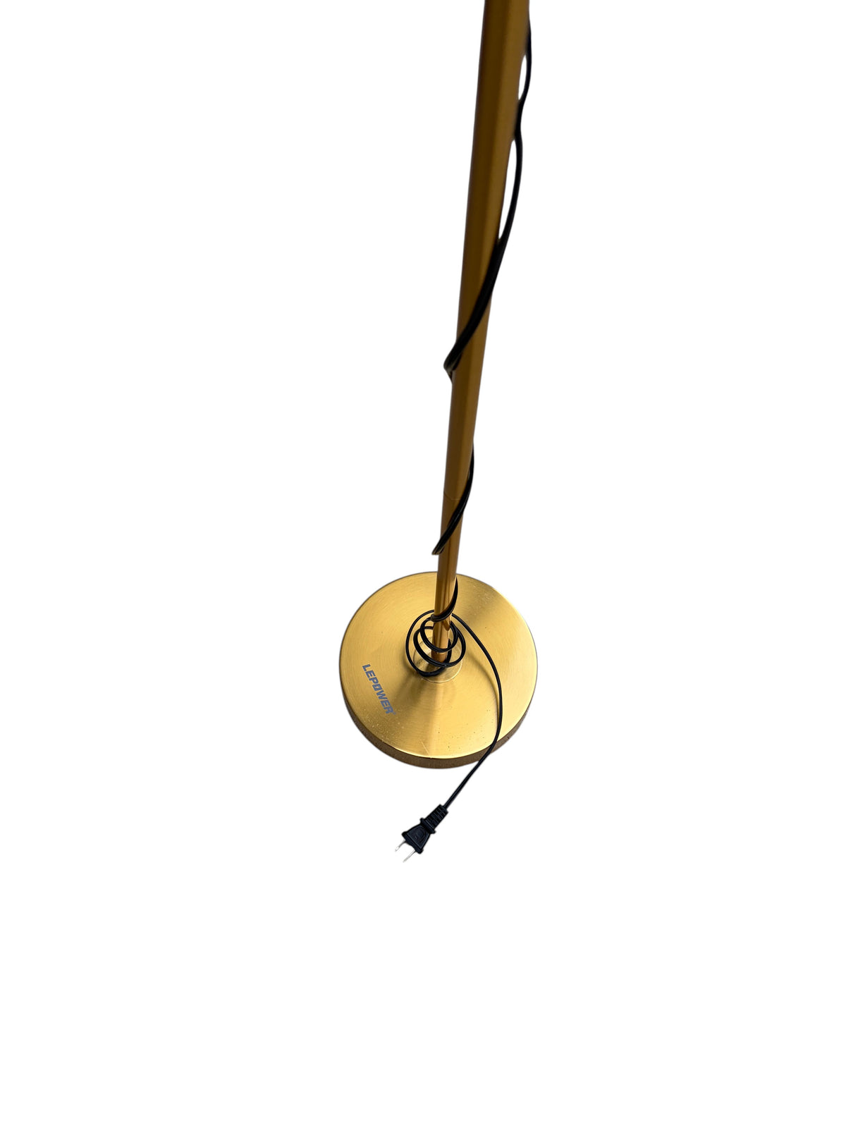 Gold adjustable floor lamp.